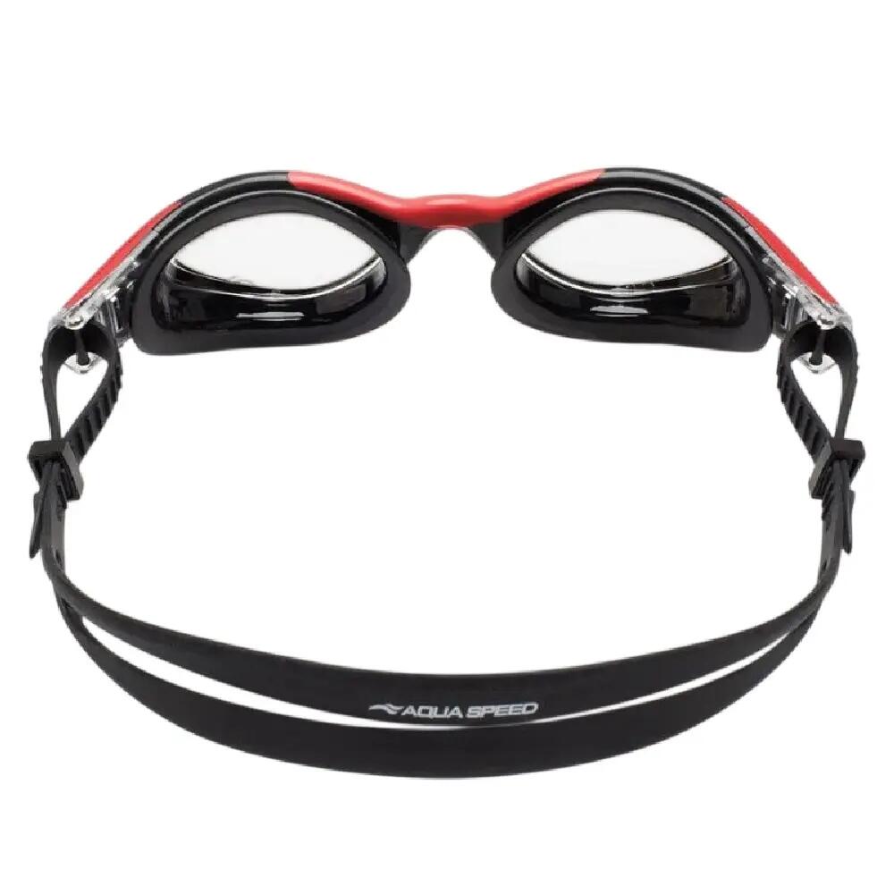 Occhialini Da Nuoto Adulto Unisex Aqua Speed Aquilo Nero Rosso 2/4
