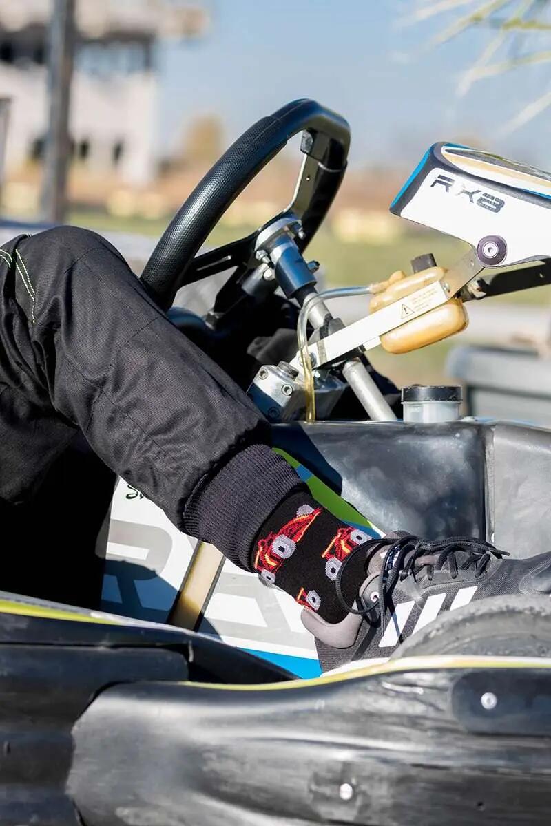 Organikus pamut zokni Formula 1 autóval Fekete 4/6