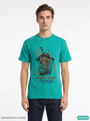 Second life - vintage fruit of the loom bright teal t-shirt men s