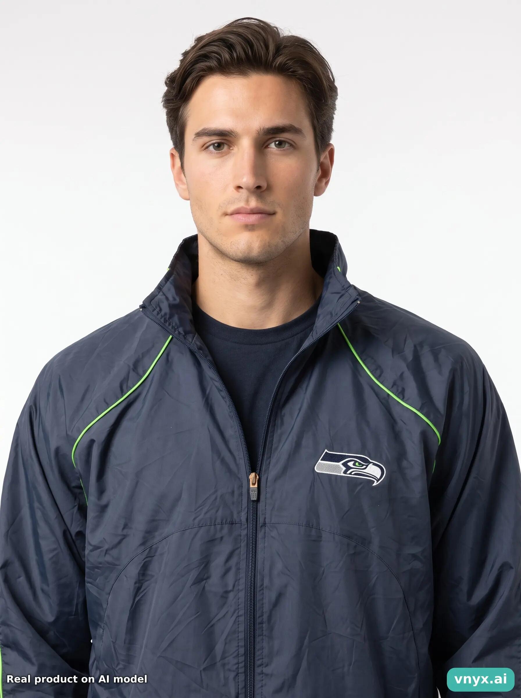 Second Life - Vintage Reebok Navy Sports Jackets Men M 5/5