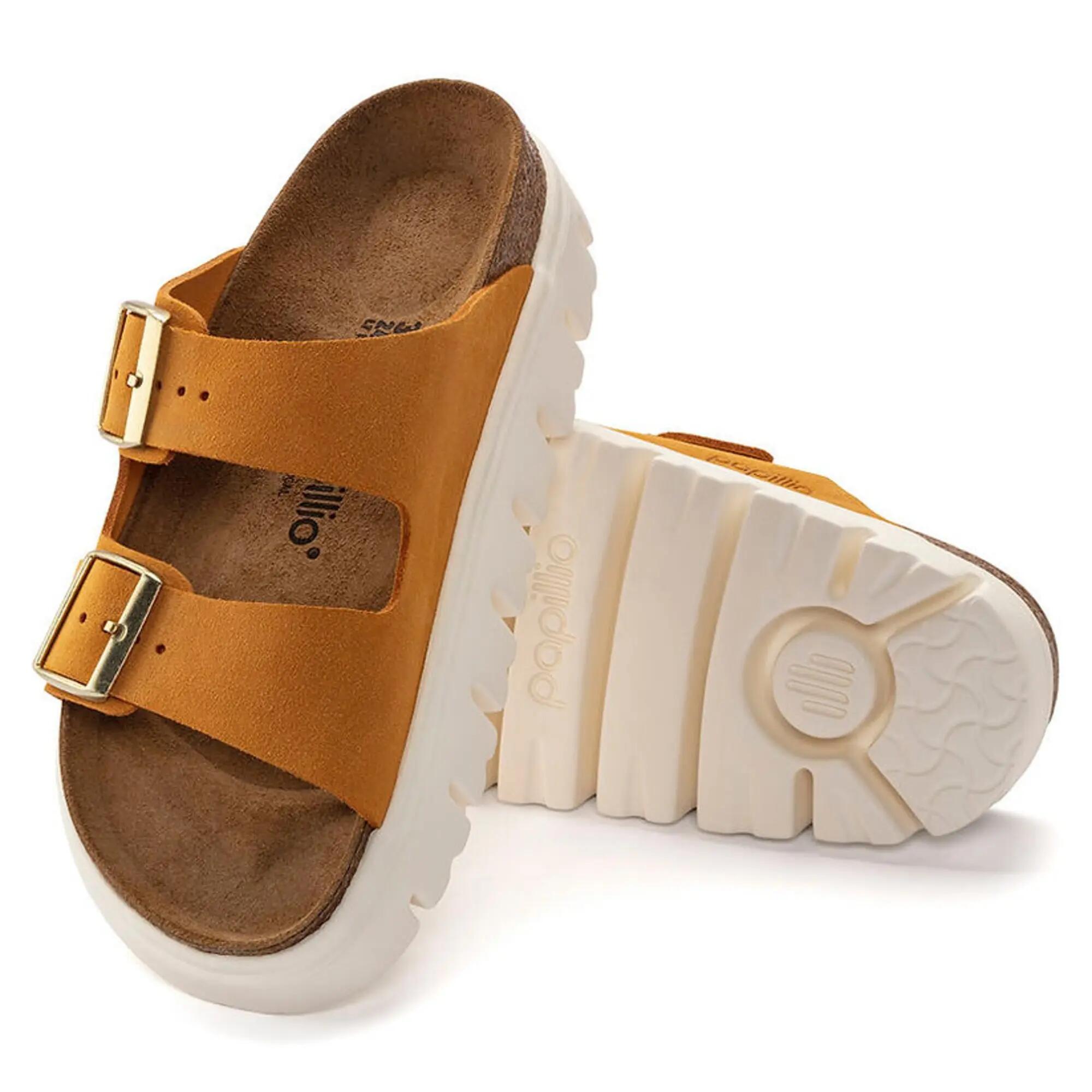 Arizona Chunky-Casual-Sandalen – Veloursleder – Aprikose 3/5