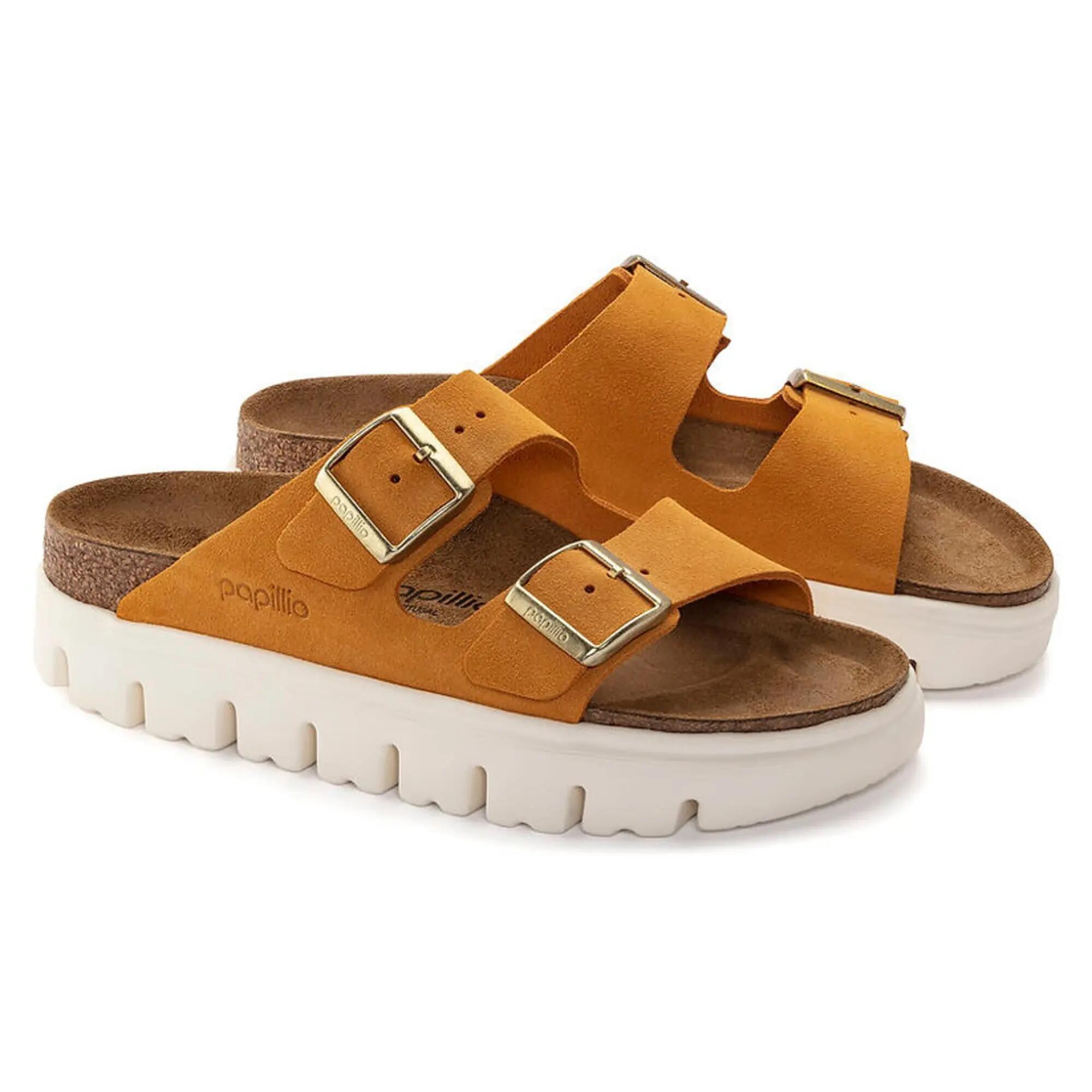 Arizona Chunky-Casual-Sandalen – Veloursleder – Aprikose 2/5