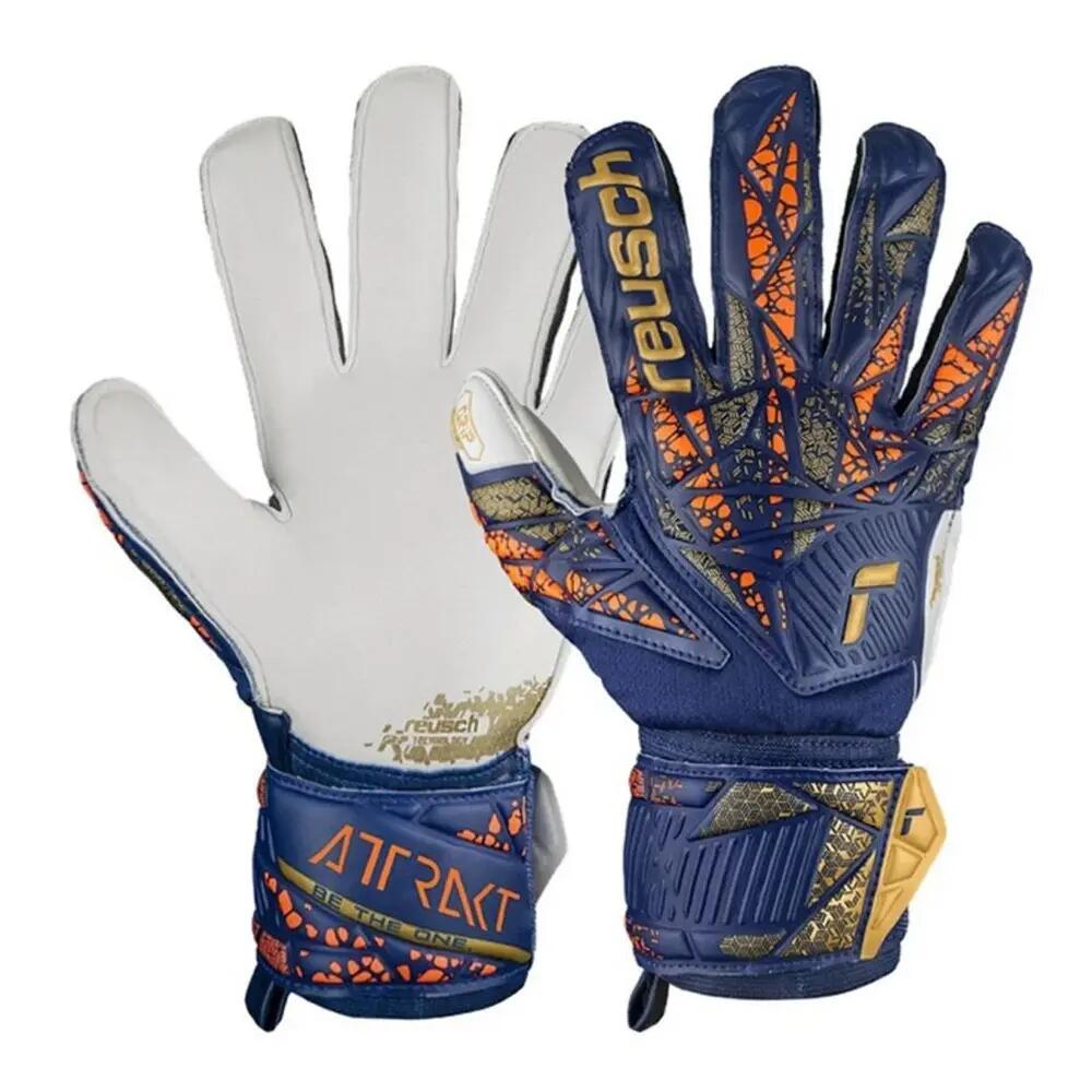 Guanti Da Portiere Adulto Unisex Reusch Attrakt Grip Blu Navy 3/4