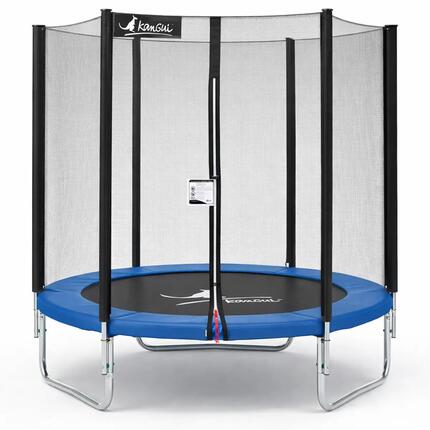 Trampoline bleu Ø 180cm avec filet de sécurité