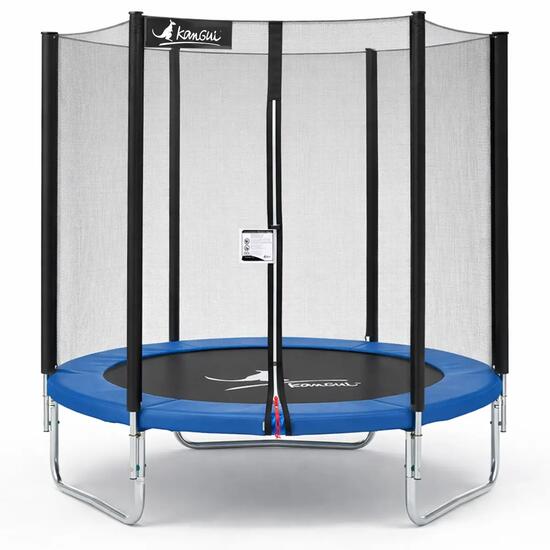 Trampoline bleu Ø 180cm avec filet de sécurité