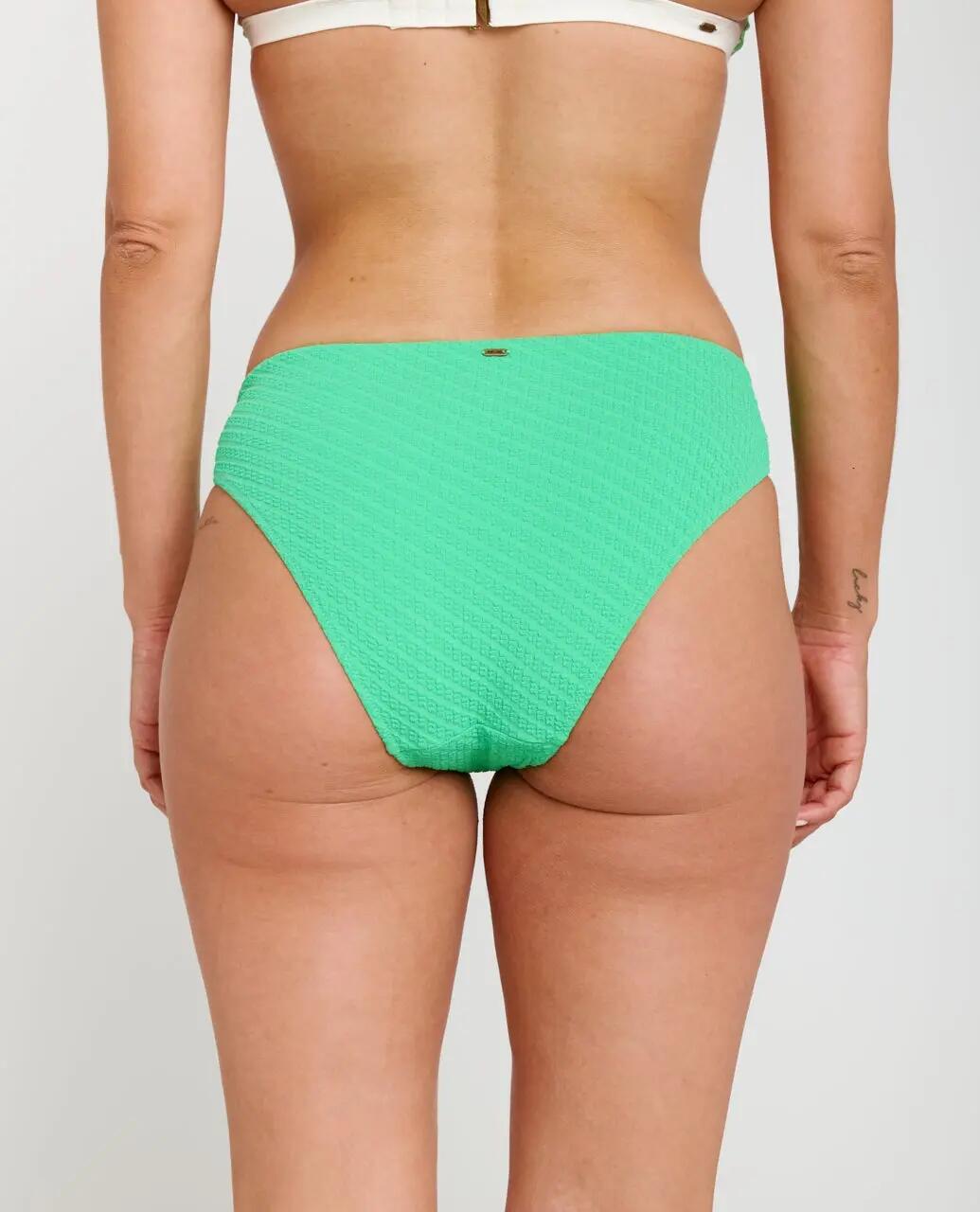 Slip bikini Donna culotte Custom Rib - Green 3/7