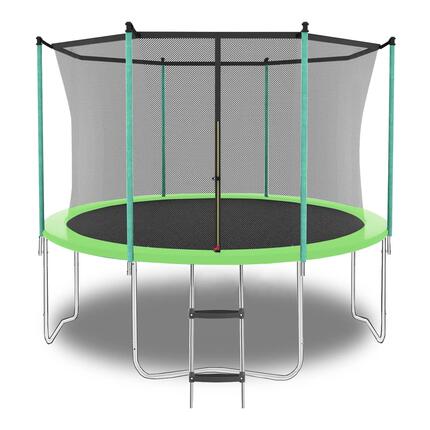 Trampoline de 2,4 m (8 pi), trampoline d'extérieur, avec filet de sécurité et éc