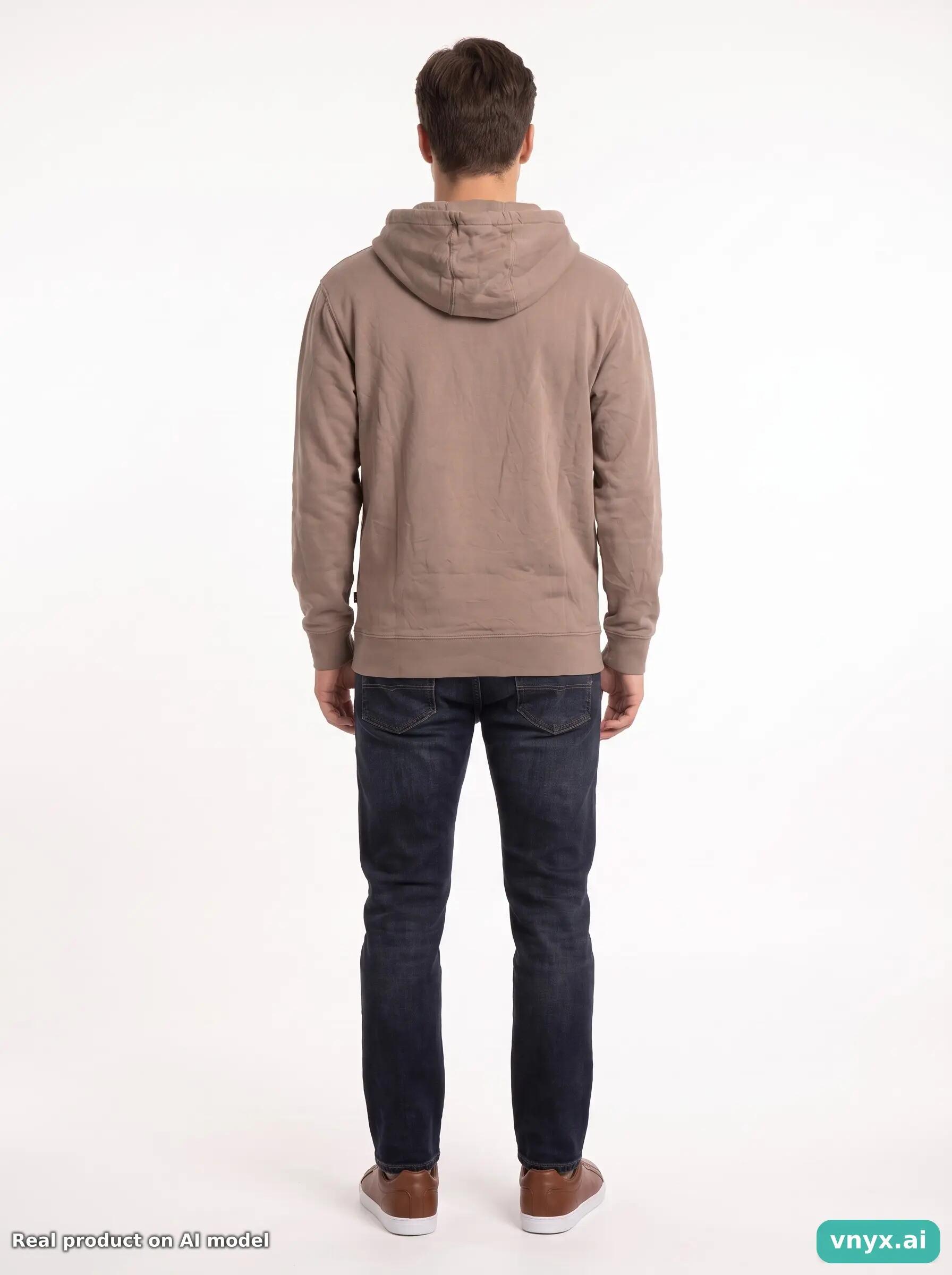 Second Life - Vintage Vans Neutral Taupe Hoodie Men M 4/5