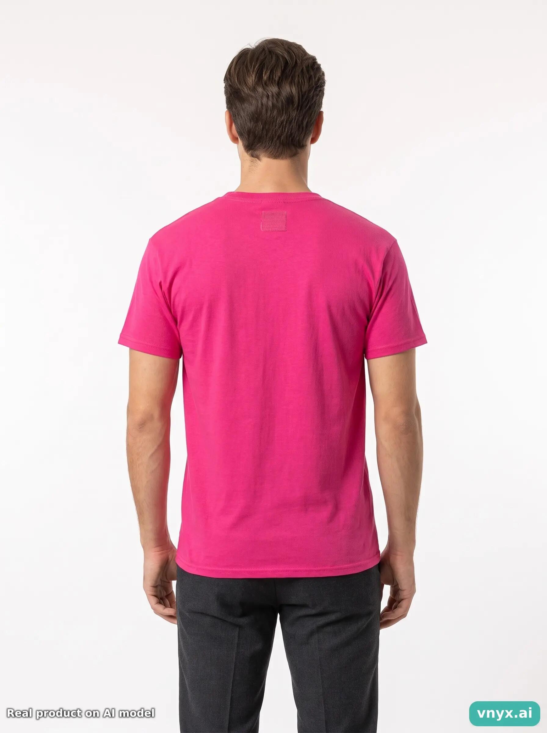 Second Life - Vintage Fruit of the Loom Pink T-Shirts Men M 2/5