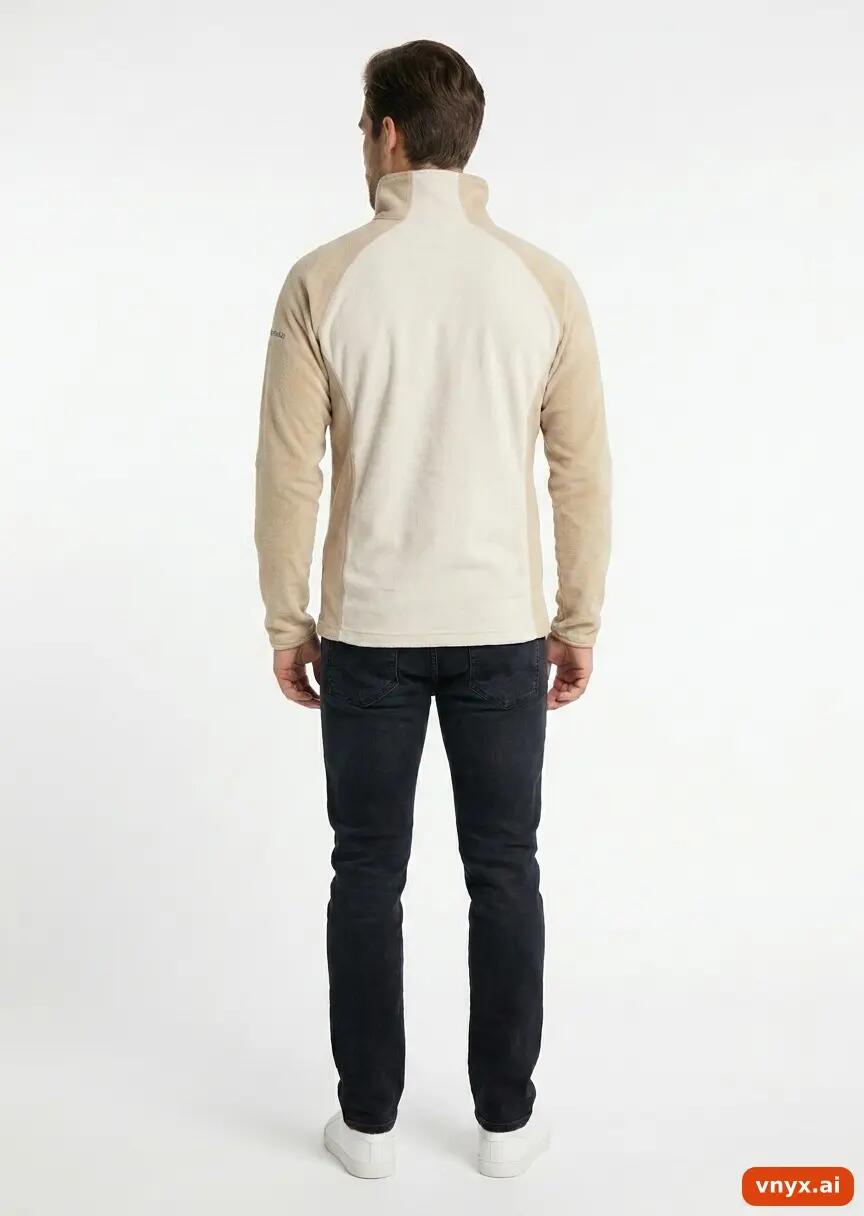 Second Life - Vintage Columbia Sportswear Beige Fleece Pullover Men M 3/5