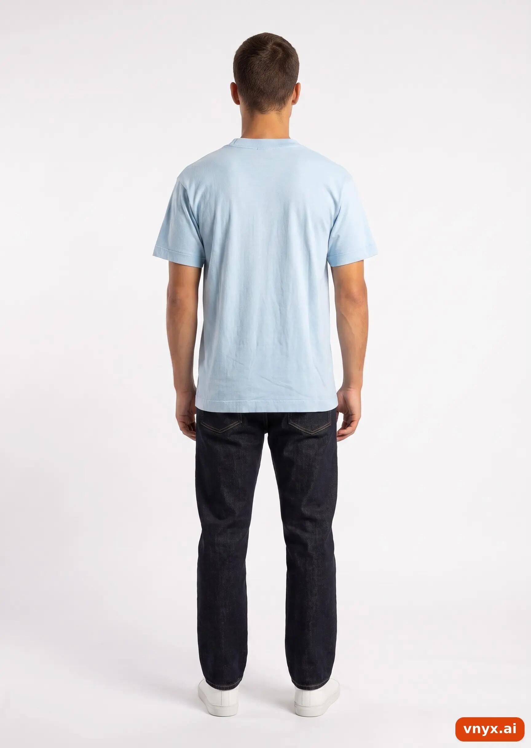 Second Life - Vintage Fruit of the Loom Soft Blue T-Shirt Men L 4/5