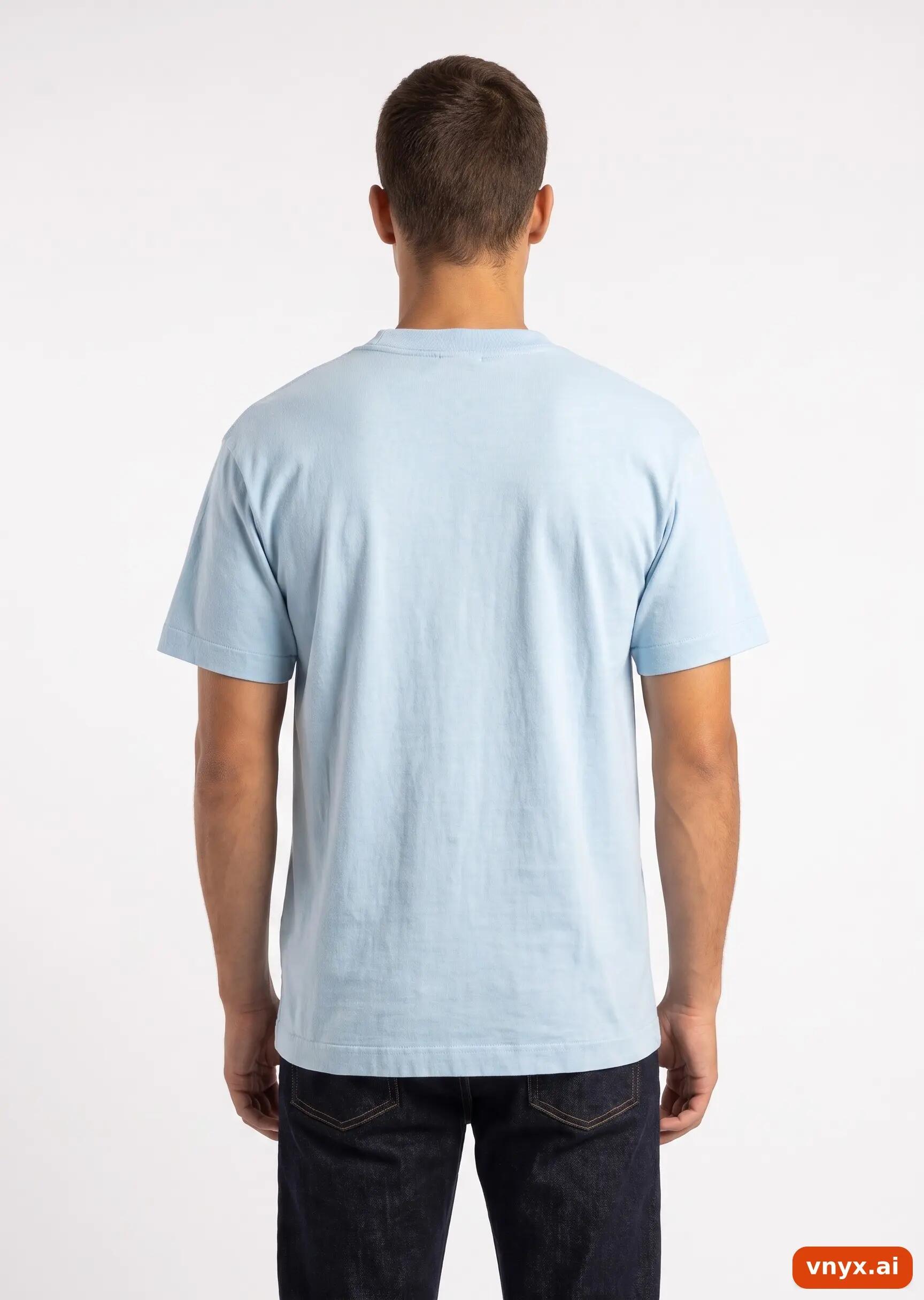 Second Life - Vintage Fruit of the Loom Soft Blue T-Shirt Men L 2/5