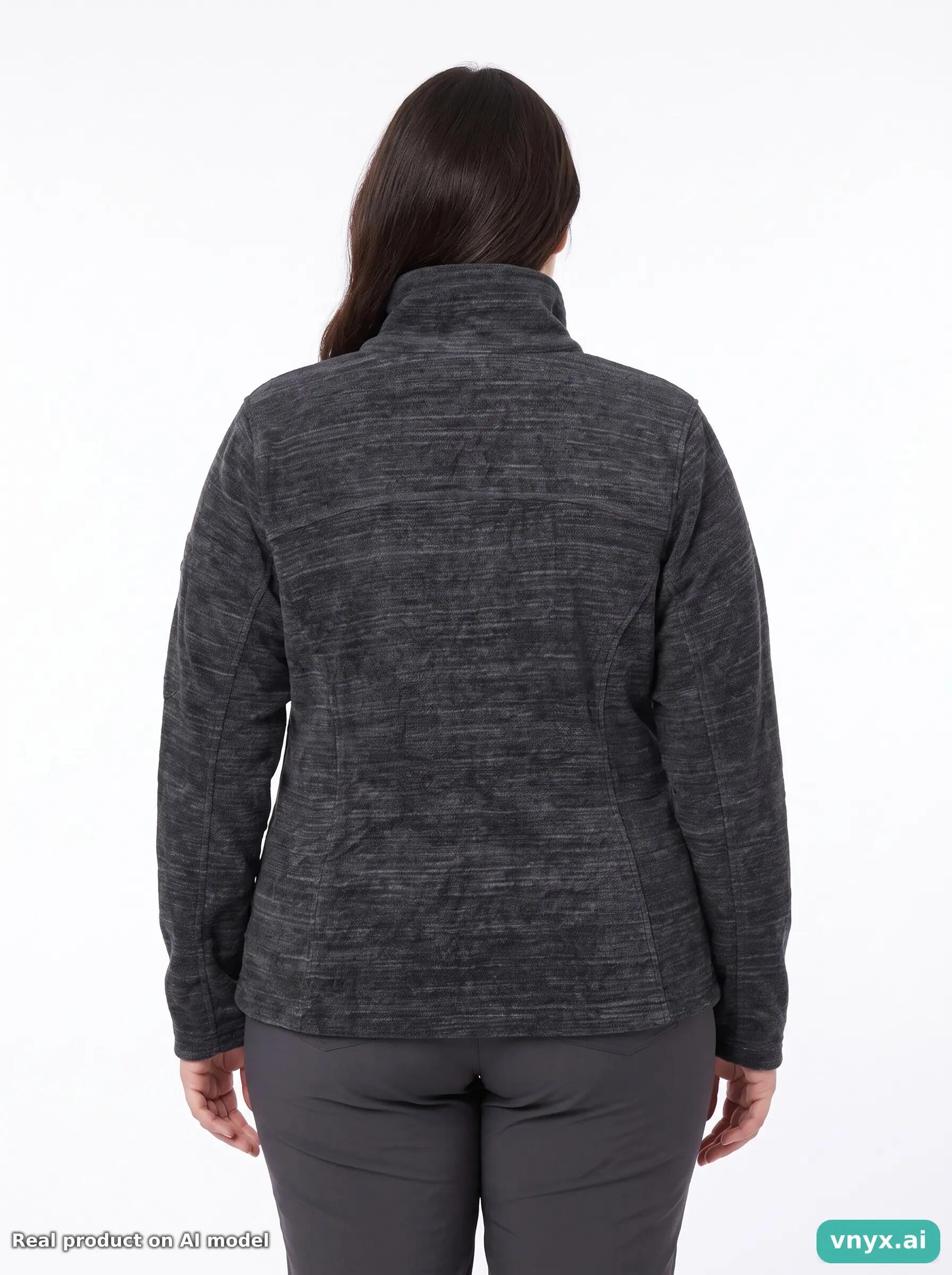 Second Life - Vintage Columbia Sportswear Deep Grey Fleece Jacket for Women in 2/5