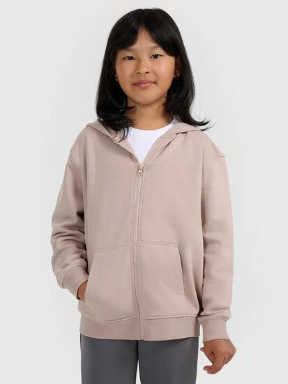 Bluza dresowa rozpinana z kapturem dziewczęca 4F 4FJRAW25TSWSF2466