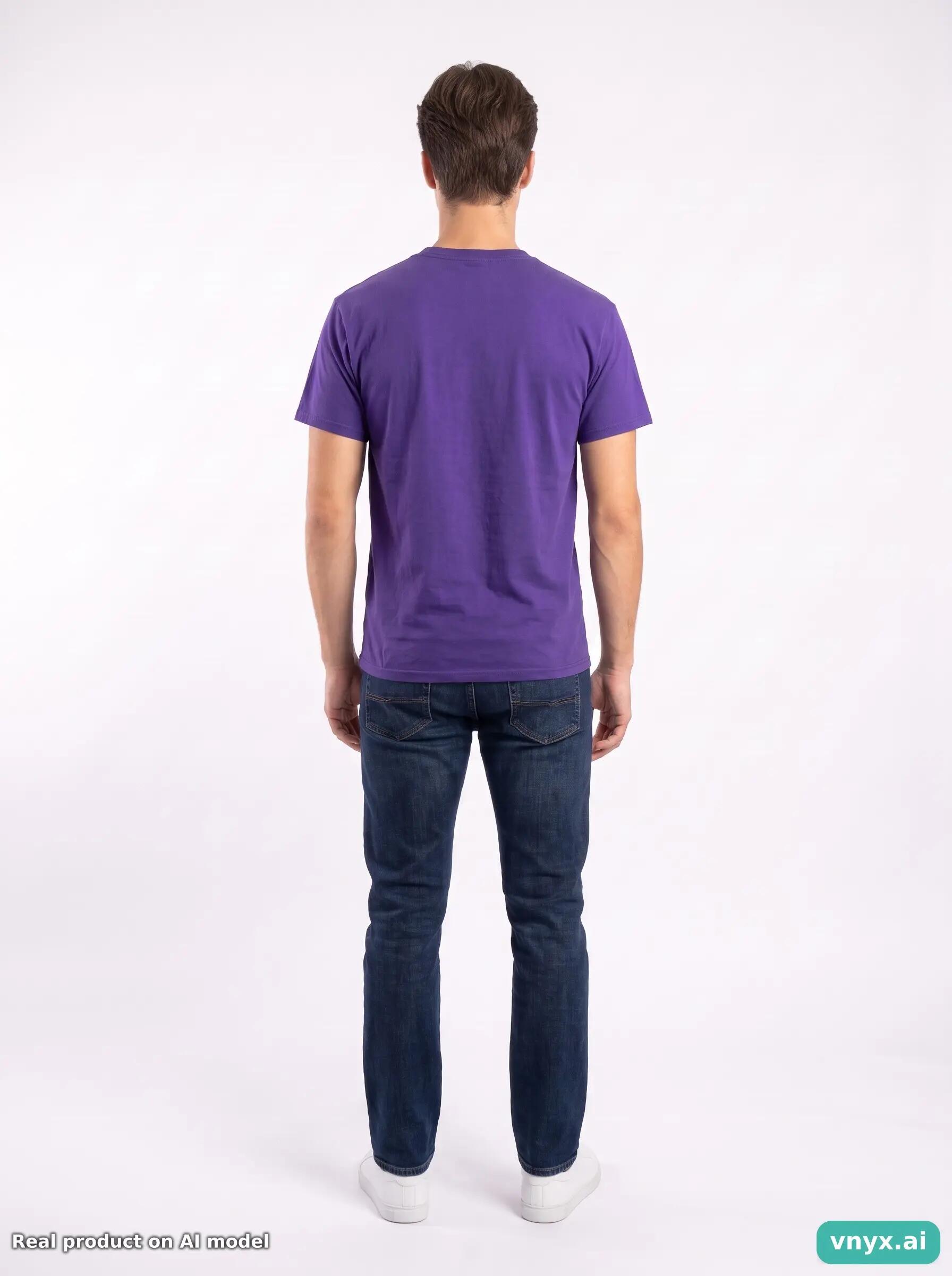 Second Life - Vintage Gildan Purple T-Shirts Men M 4/5