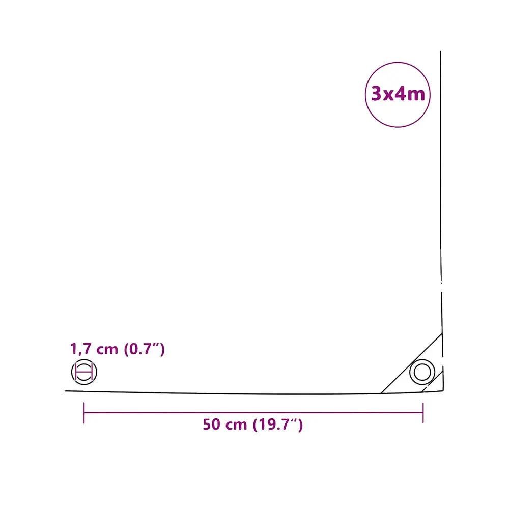 Bâche VidaXL 650 g/m² Biała 6/6
