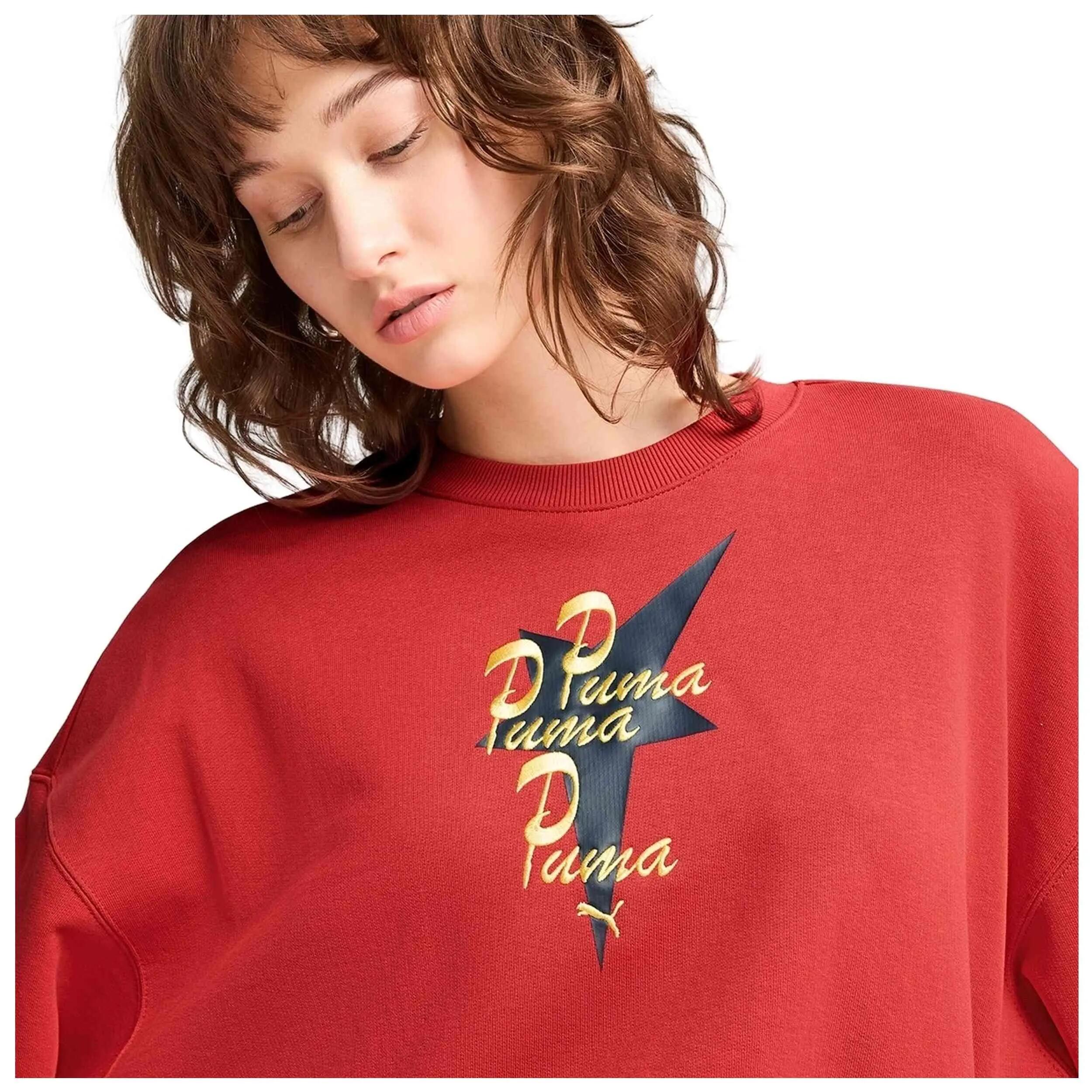 Felpa Puma modello ROAD TO UNITY "Red Fire" per donne 3/5