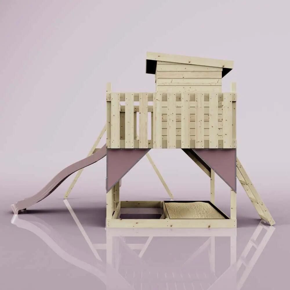 Spielturm Alma mit Babyschaukel in Altrosa - 415 × 306 × 260 cm 4/6