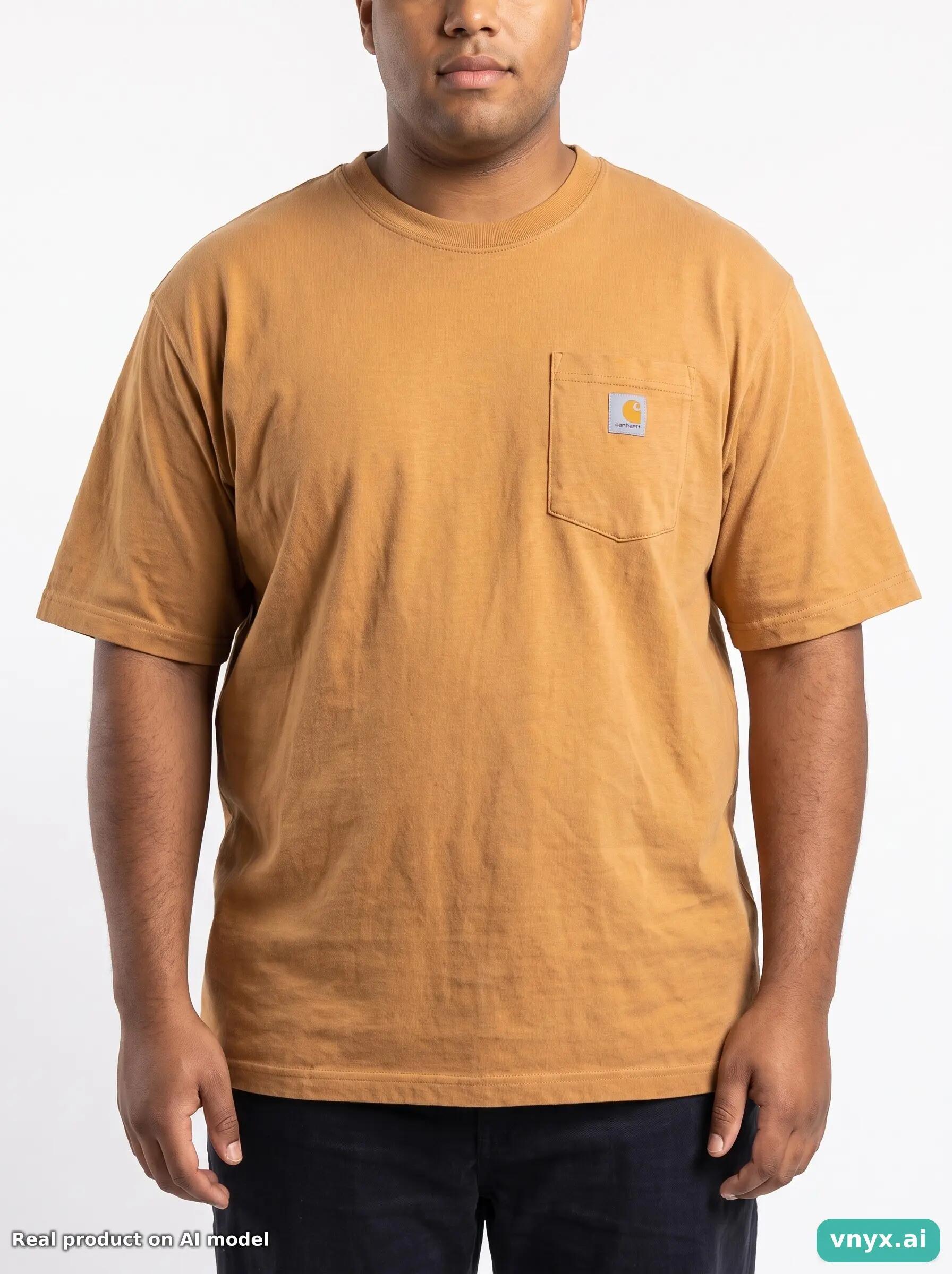 Second Life - Vintage Carhartt Light Brown T-Shirt Men L 5/5
