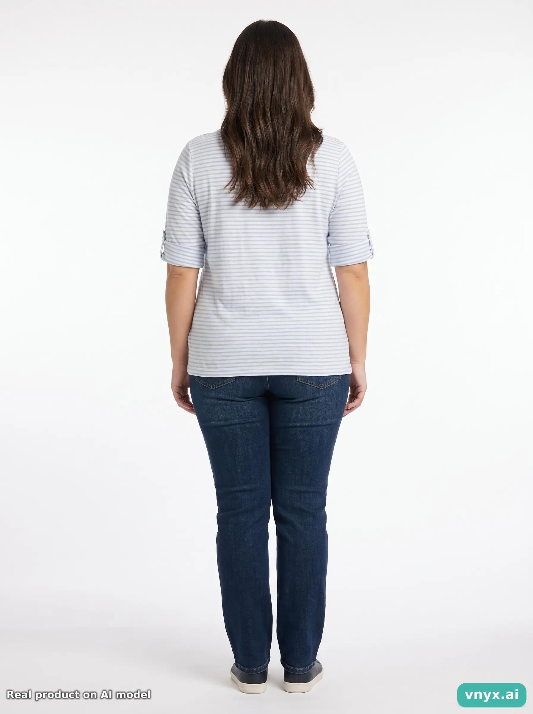 Second Life - Vintage LAUREN Blue Long-Sleeved Tops Women XL 5/5