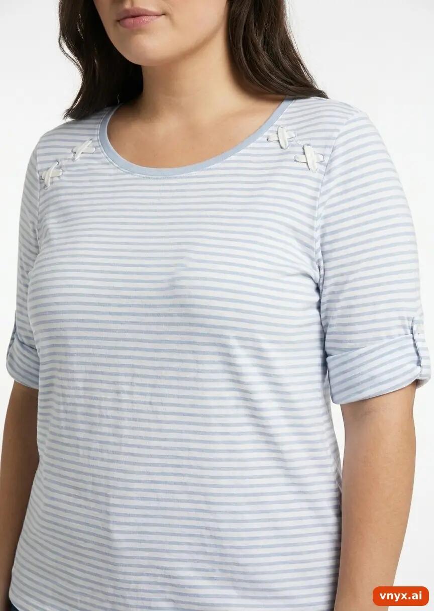 Second Life - Vintage LAUREN Blue Long-Sleeved Tops Women XL 3/5
