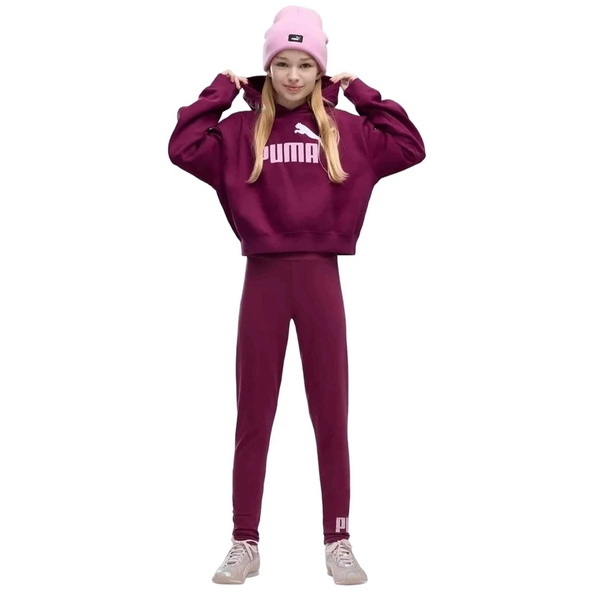 Sweat à capuche Puma modèle Essentials No.1 Logo "Fuchsia Glow" pour filles 4/4