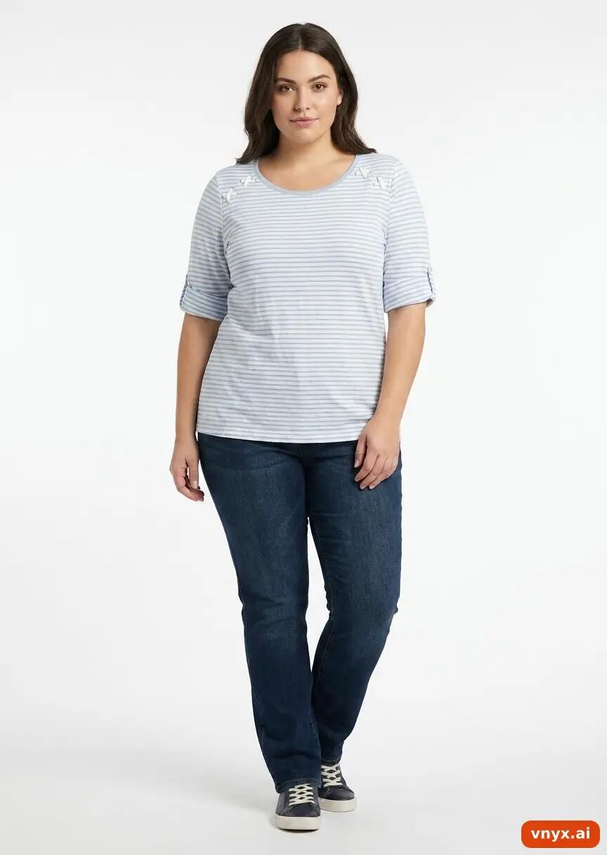 Second Life - Vintage LAUREN Blue Long-Sleeved Tops Women XL 2/5