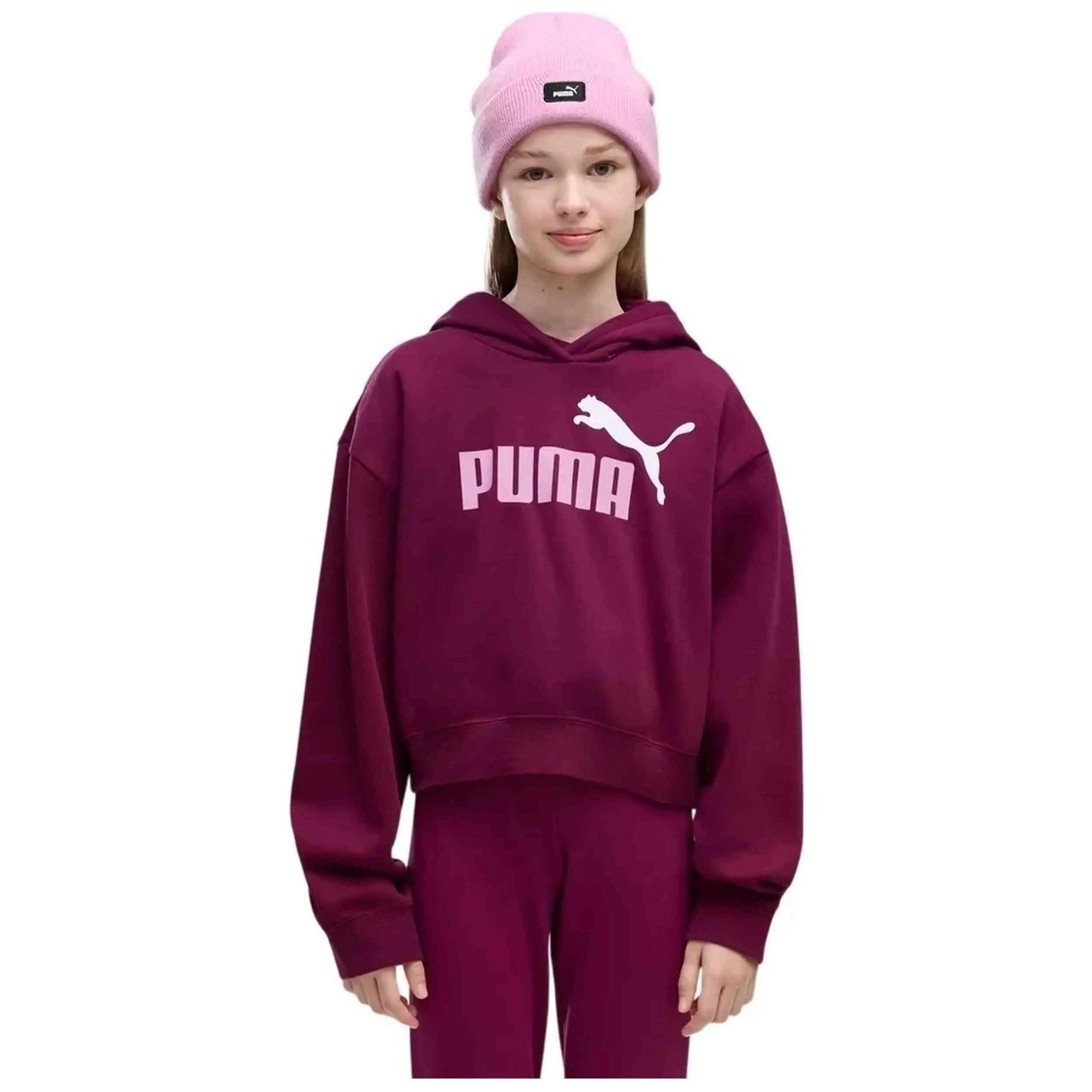 Sweat à capuche Puma modèle Essentials No.1 Logo "Fuchsia Glow" pour filles 3/4