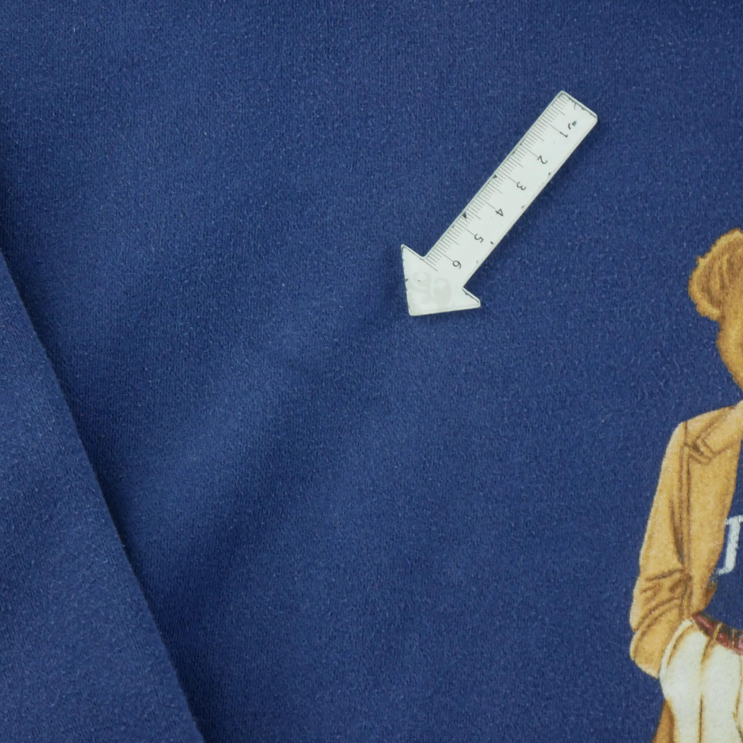 Second life - Bluza męska Polo Bear USA Y2K morska - Stan dobry 6/8