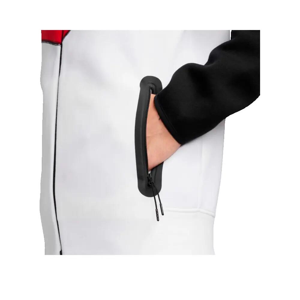 Giacca Nike Tech Fleece Uomo Zip Centrale Bianca 3/3