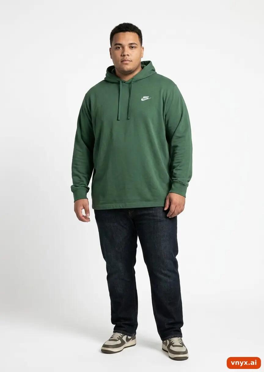 Second Life - Vintage Nike Green Hoodies Men XL 2/5
