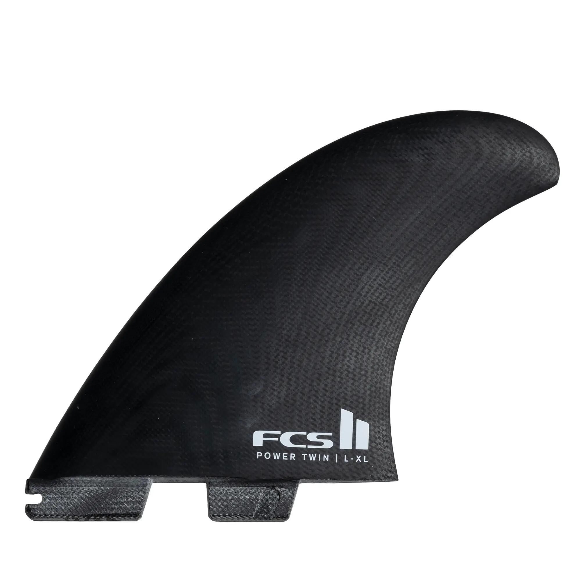 Aileron de surf FCS Power Twin+1 PG Preto 2/2