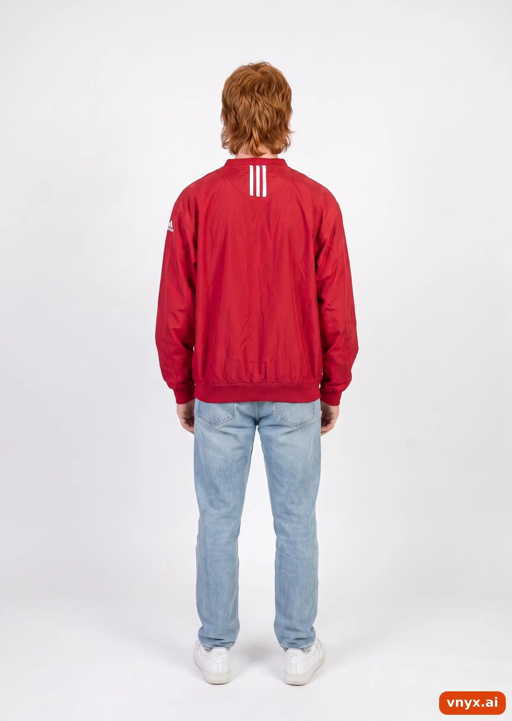 Second Life - Vintage Adidas Bold Red Windbreaker Men M 4/5