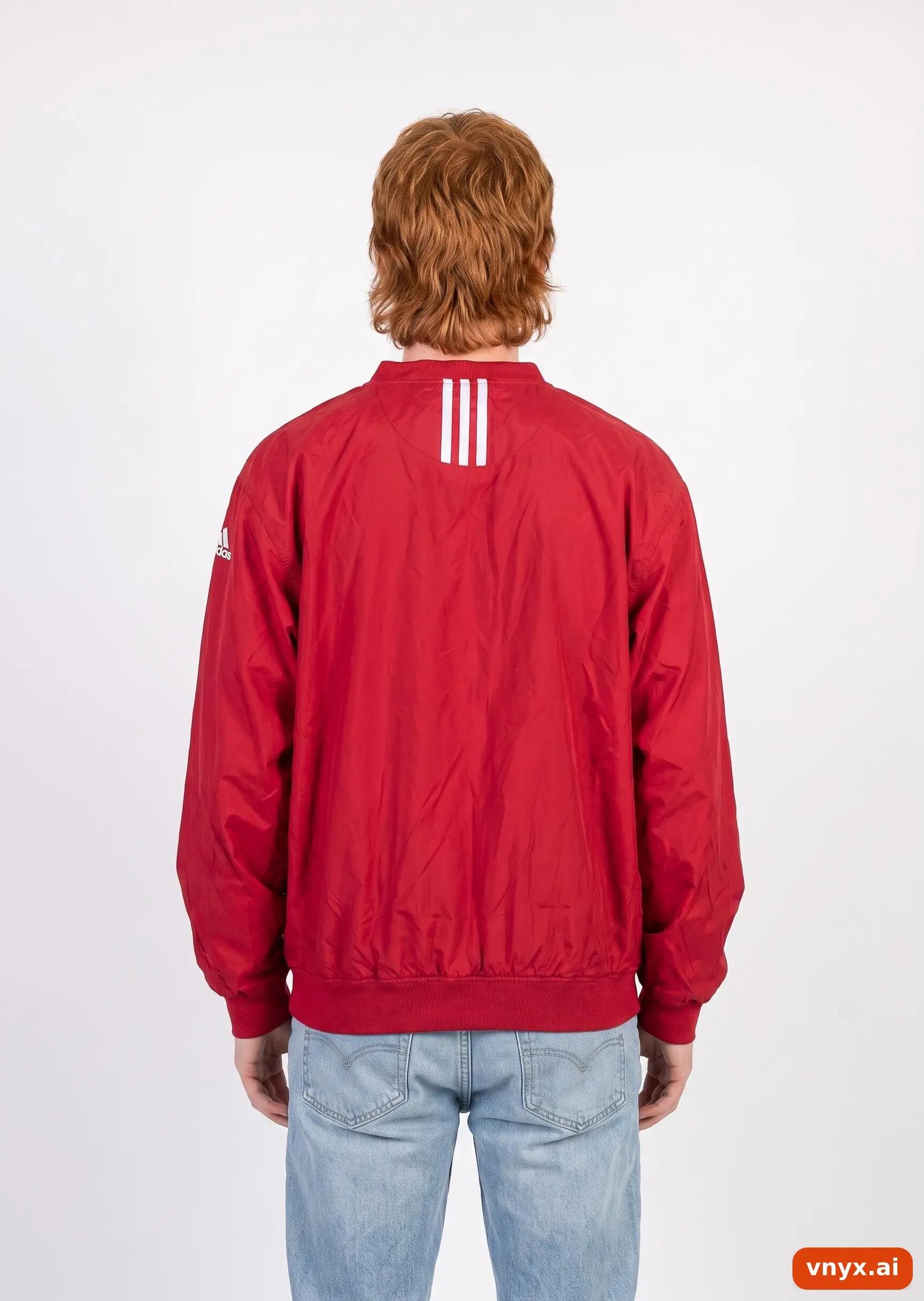 Second Life - Vintage Adidas Bold Red Windbreaker Men M 2/5