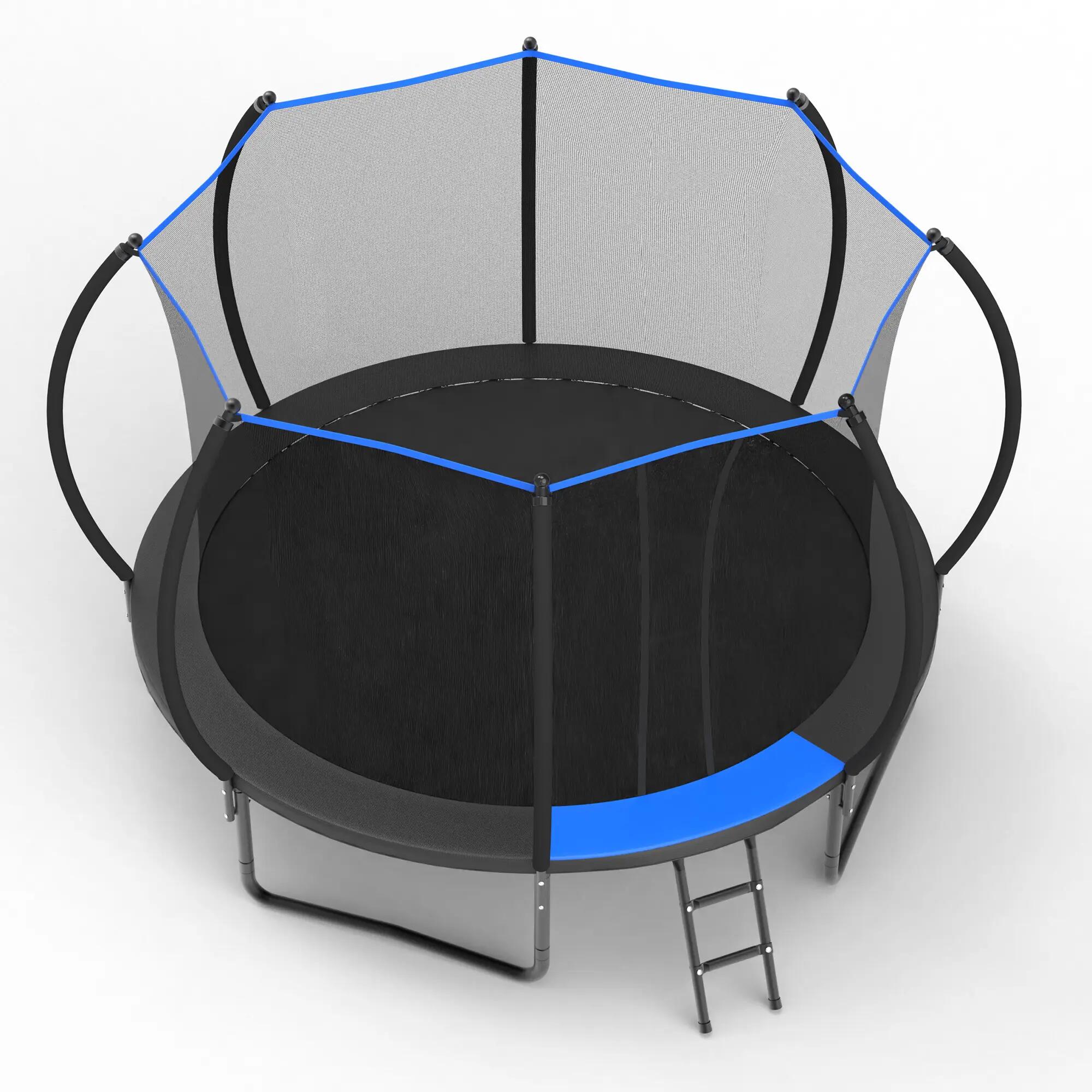 Trampoline rond de 366 cm avec filet de sécurité et échelle, conforme à la norme 7/9