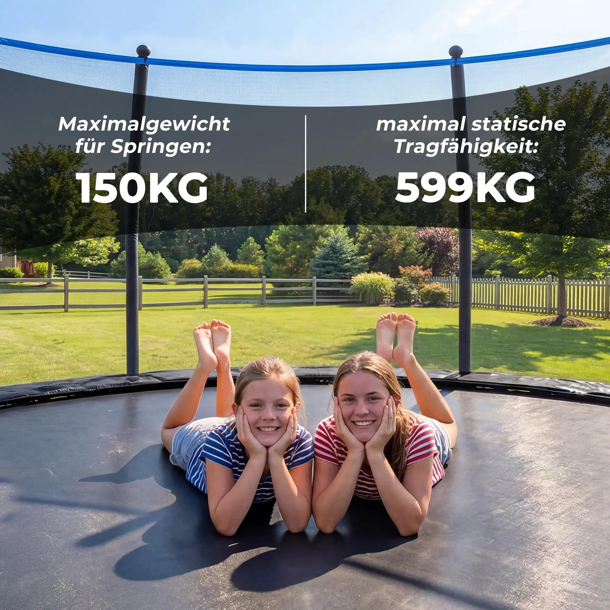 Trampoline rond de 366 cm avec filet de sécurité et échelle, conforme à la norme 5/9