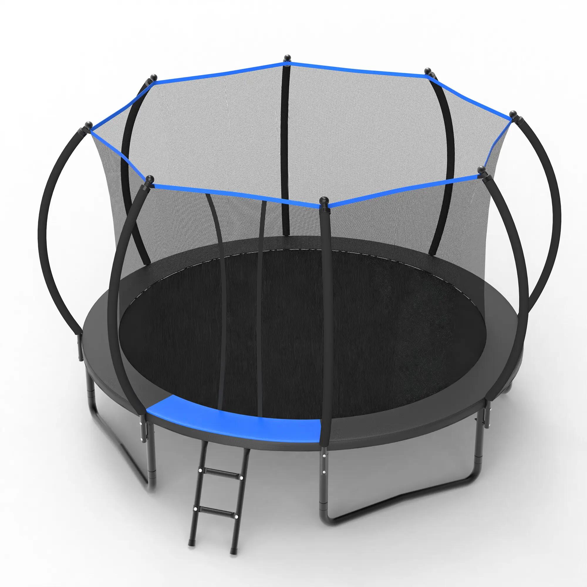 Trampoline rond de 366 cm avec filet de sécurité et échelle, conforme à la norme 9/9