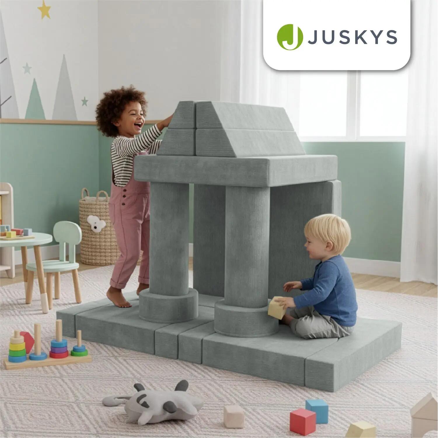 Kinder Spielsofa Kayo baubare Stapelsteine für Kinder grün 12tlg. 7/7