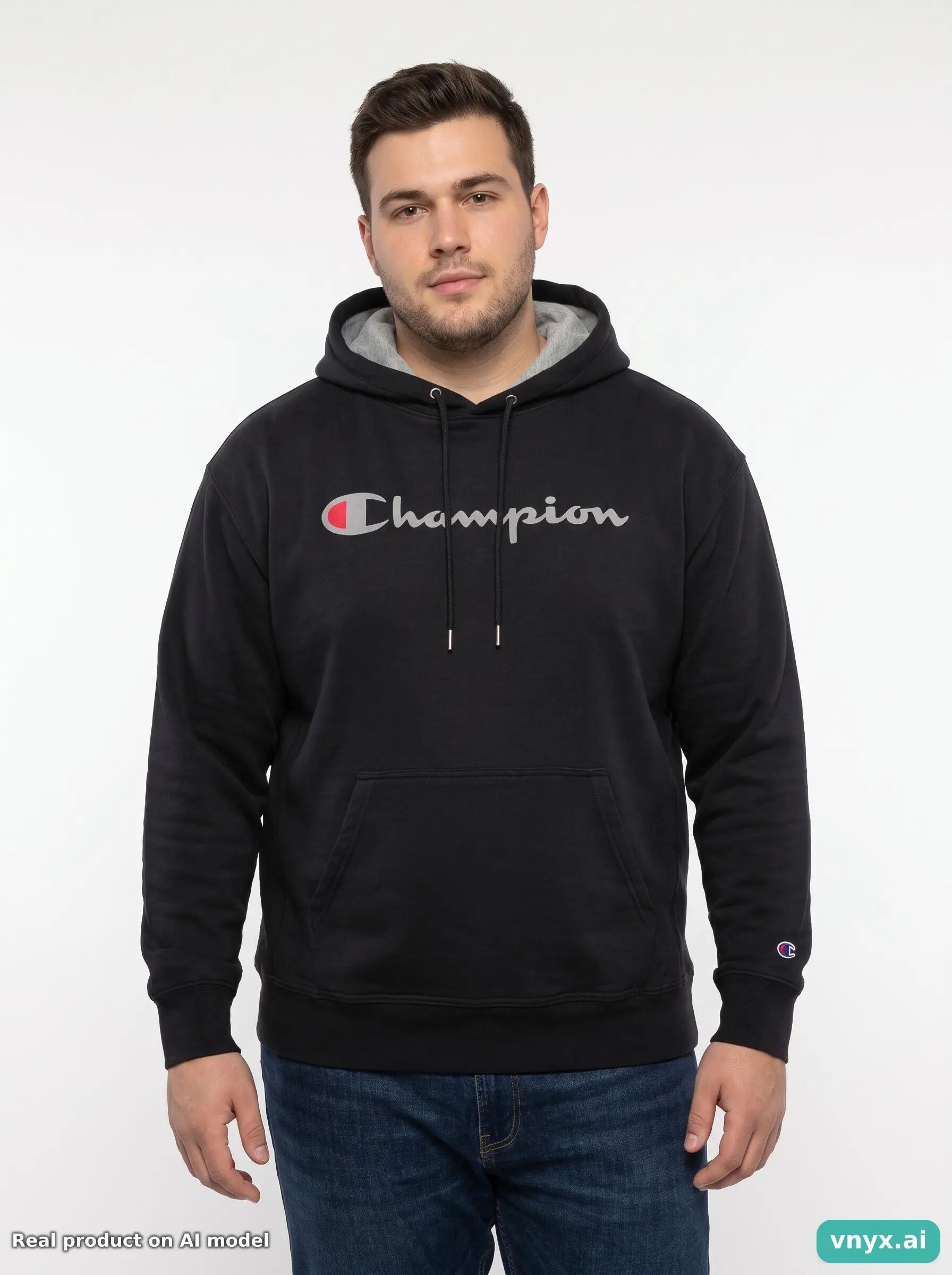 Second Life - Vintage Champion Black Hoodies Men L 5/5