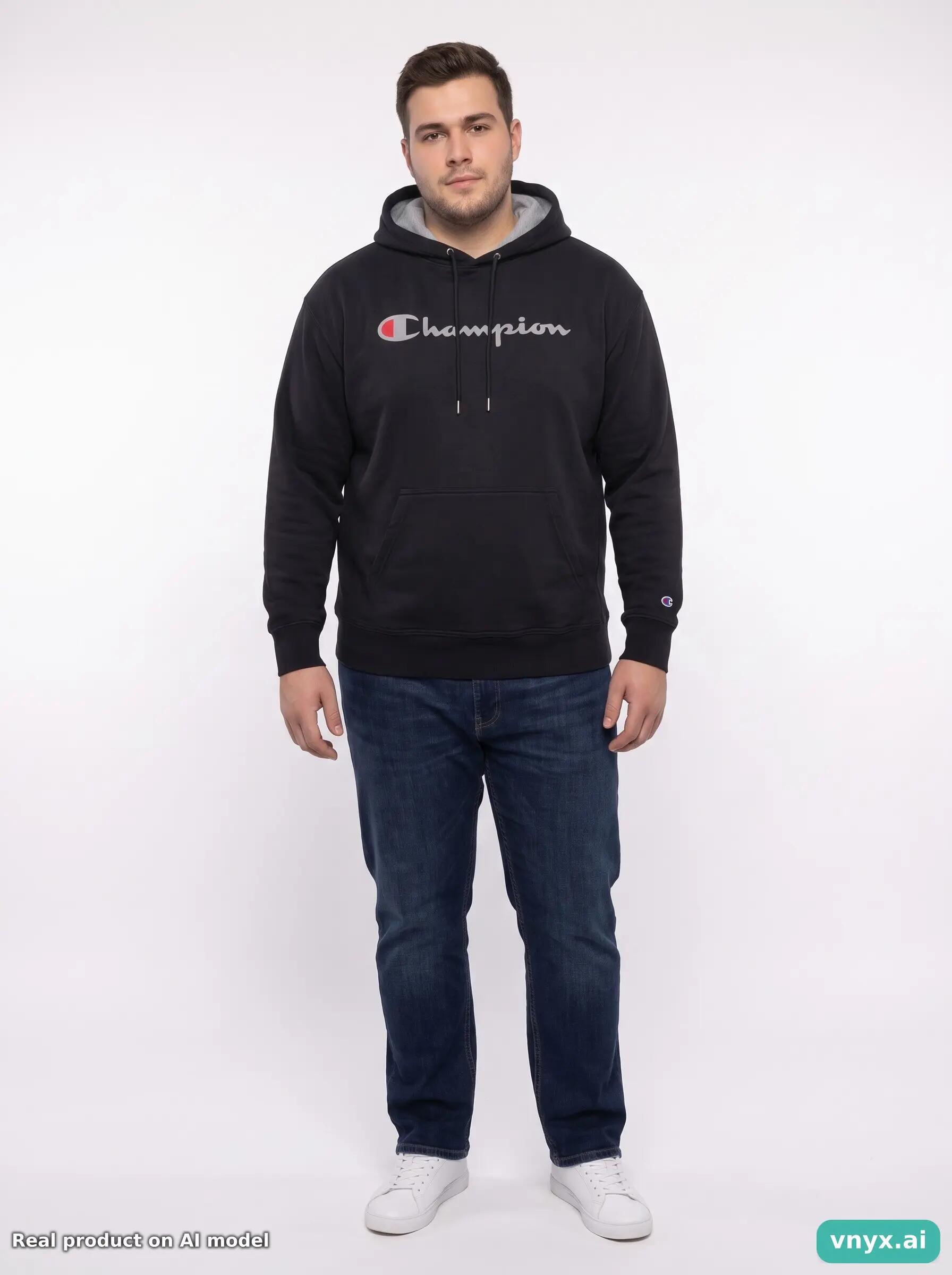 Second Life - Vintage Champion Black Hoodies Men L 3/5