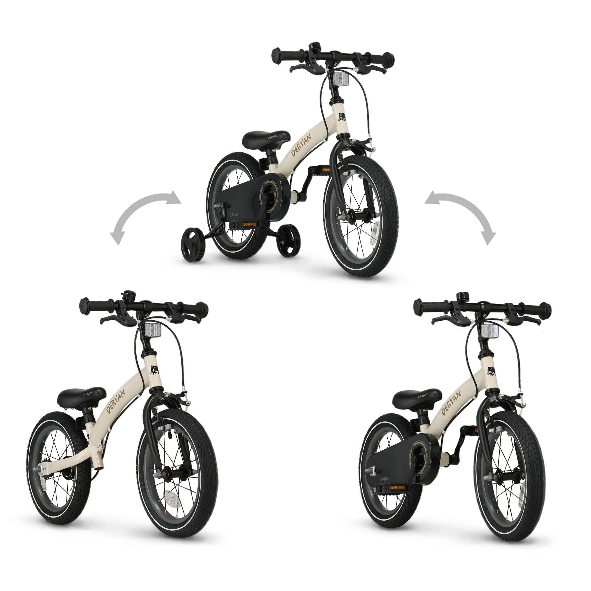 Luxe Kinderfiets 14 inch  3 in 1  Loopfiets 5/9