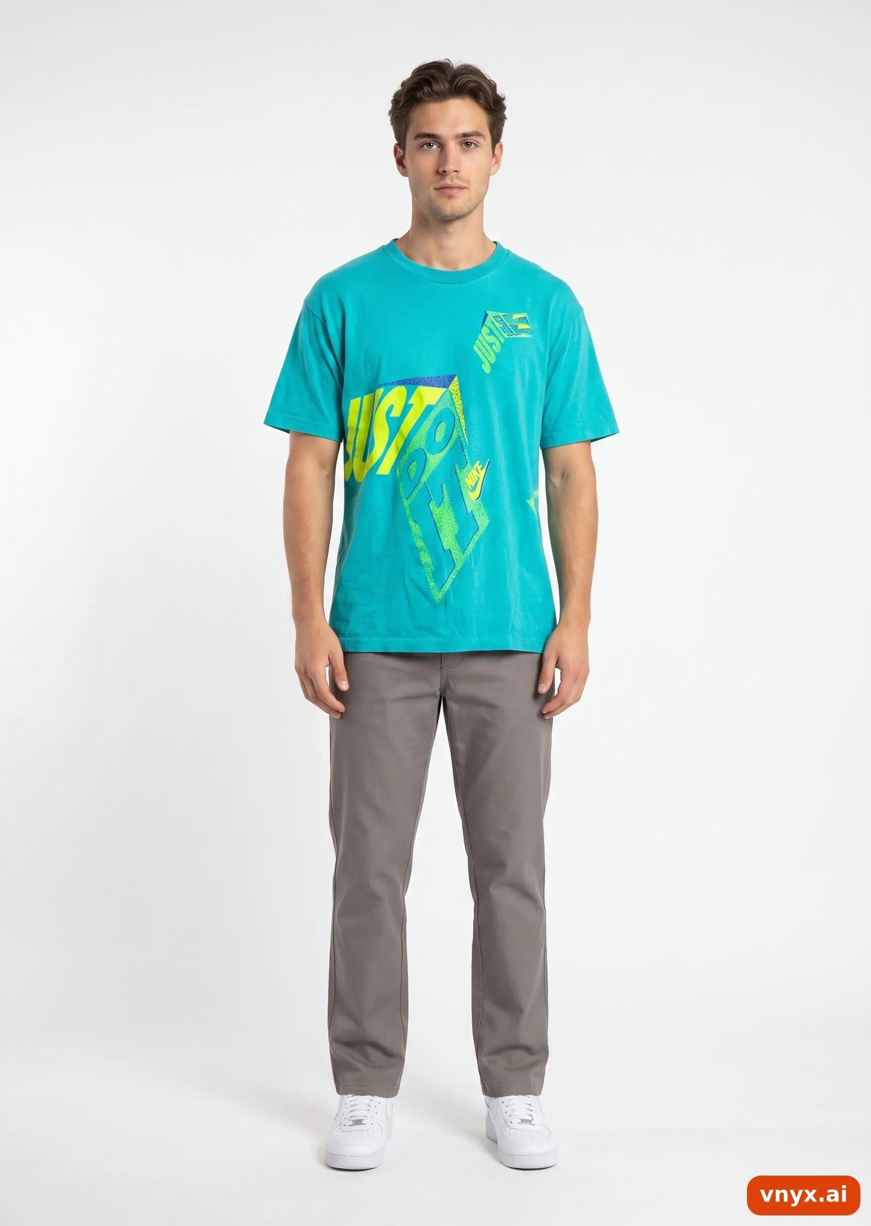 Second Life - Vintage Nike Turquoise T-Shirt Men L 3/5