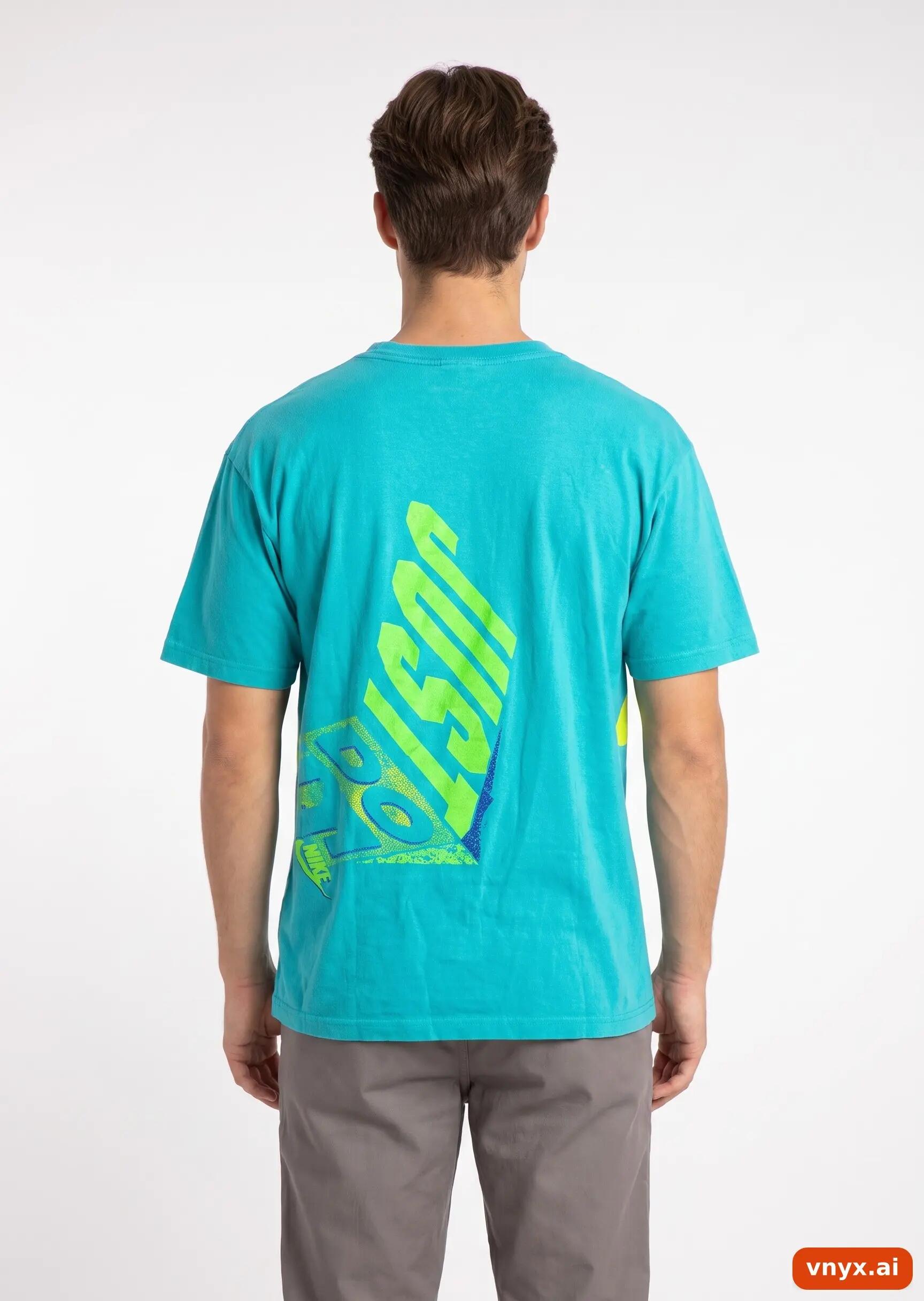 Second Life - Vintage Nike Turquoise T-Shirt Men L 2/5