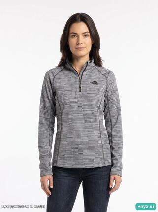 Second Life - Vintage The North Face Grey Fleece Pullover Women M