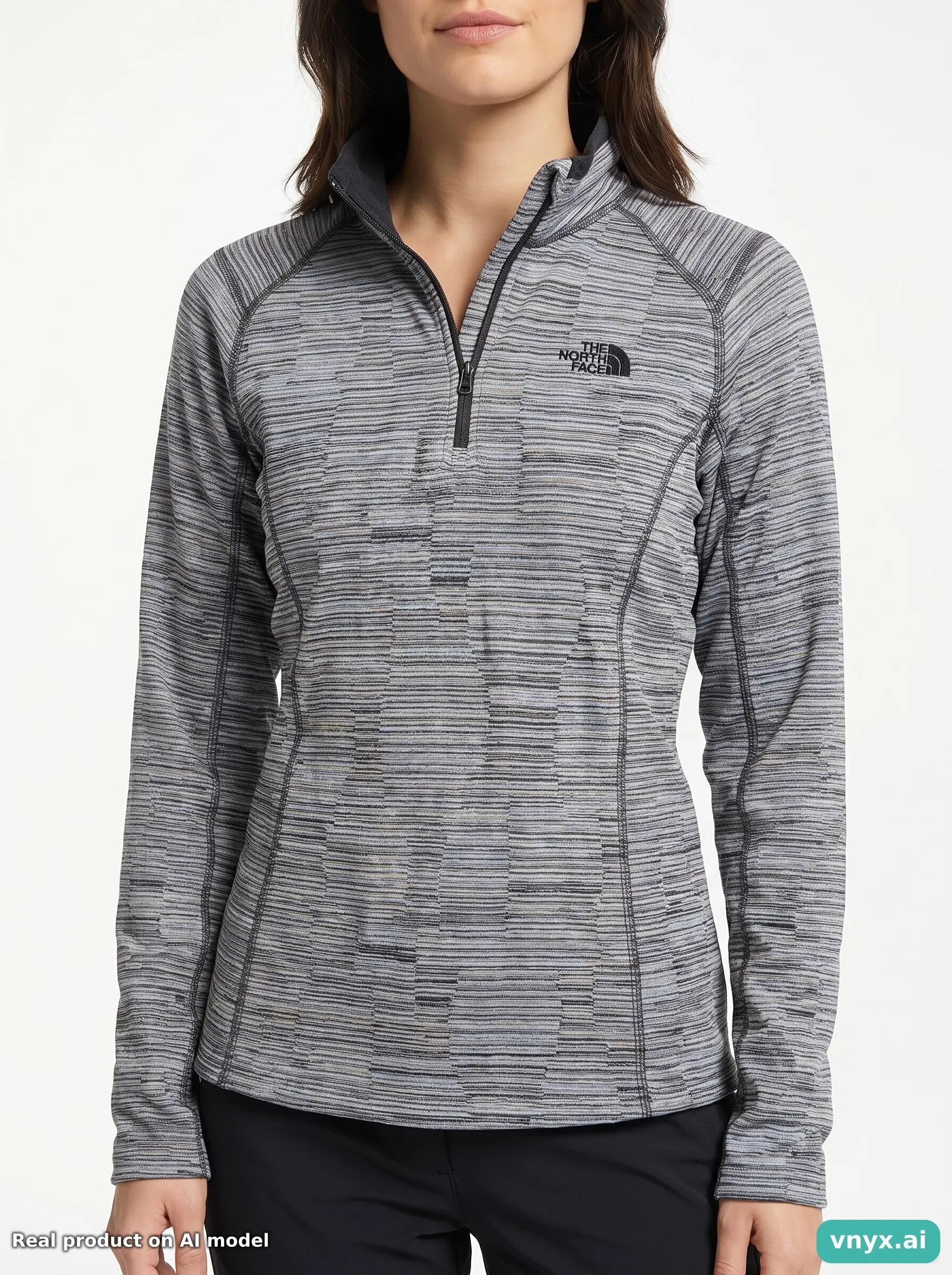 Second Life - Vintage The North Face Grey Fleece Pullover Women M 5/5