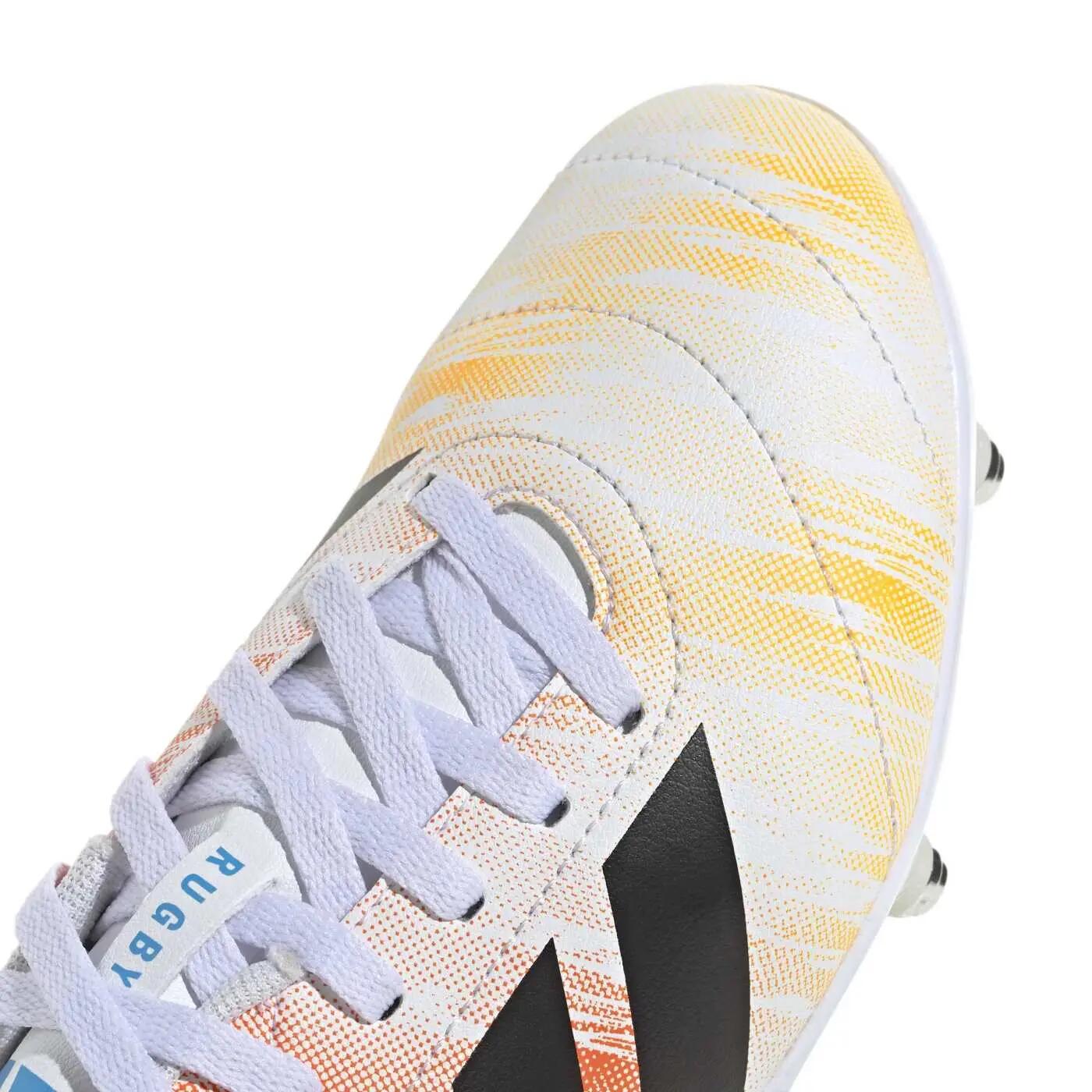 Chuteiras de Rugby Adidas Junior SG Branco 8/8