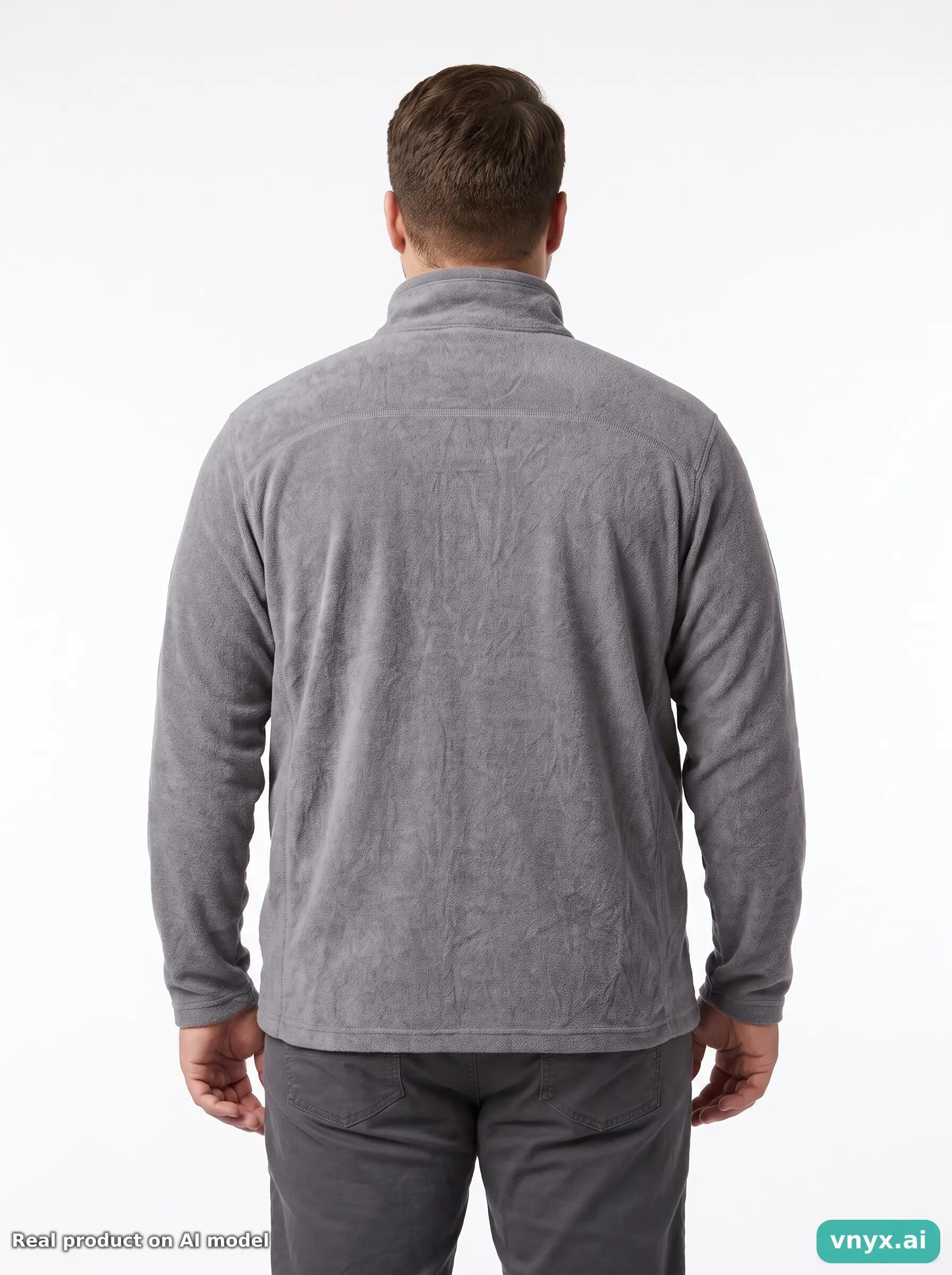 Second Life - Vintage Columbia Sportswear Grey Fleece Pullover Men L 5/5