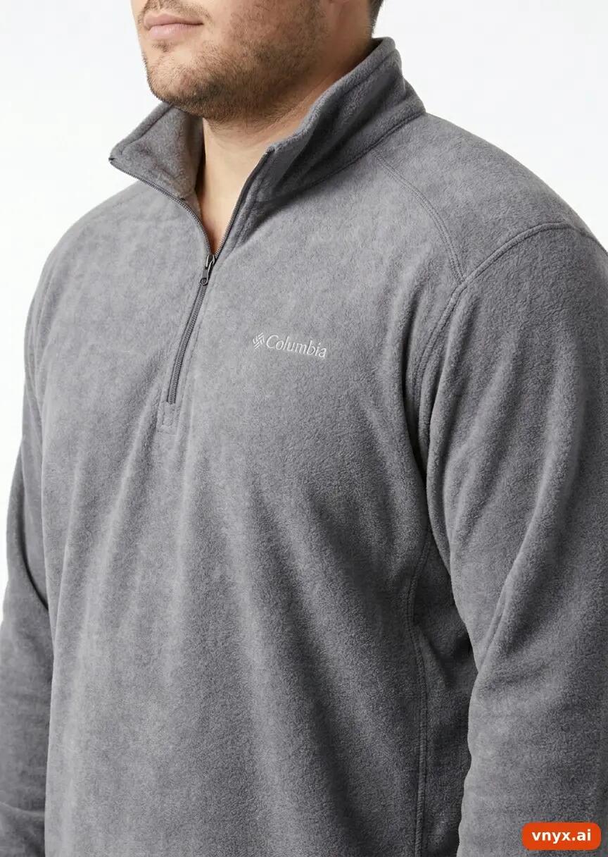Second Life - Vintage Columbia Sportswear Grey Fleece Pullover Men L 4/5