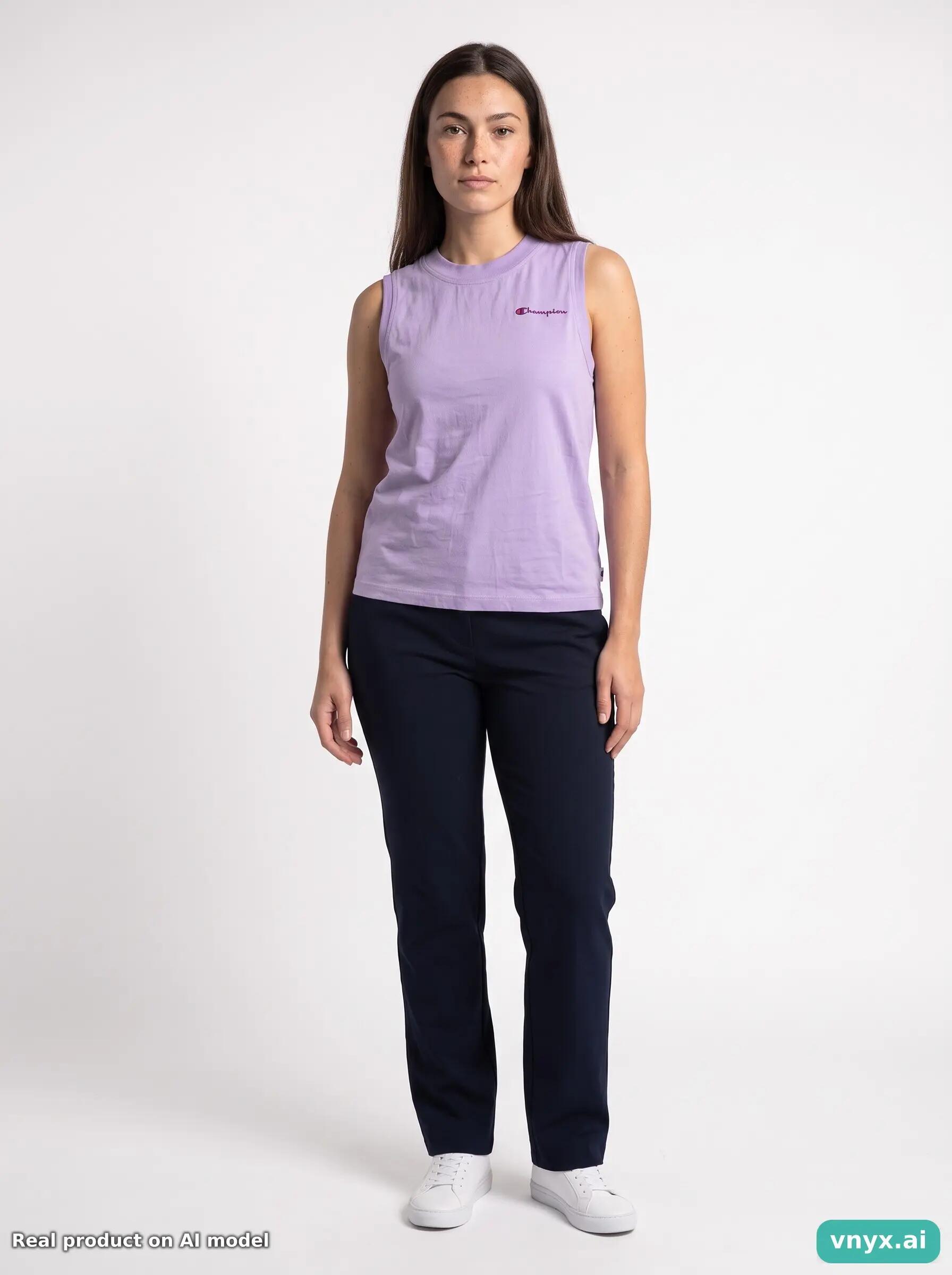 Second Life - Vintage Champion Lilac Top Women L 3/5