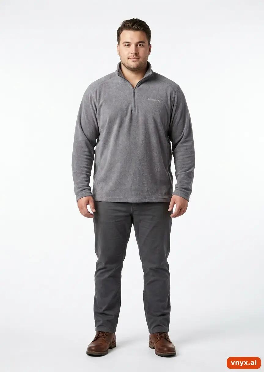 Second Life - Vintage Columbia Sportswear Grey Fleece Pullover Men L 2/5